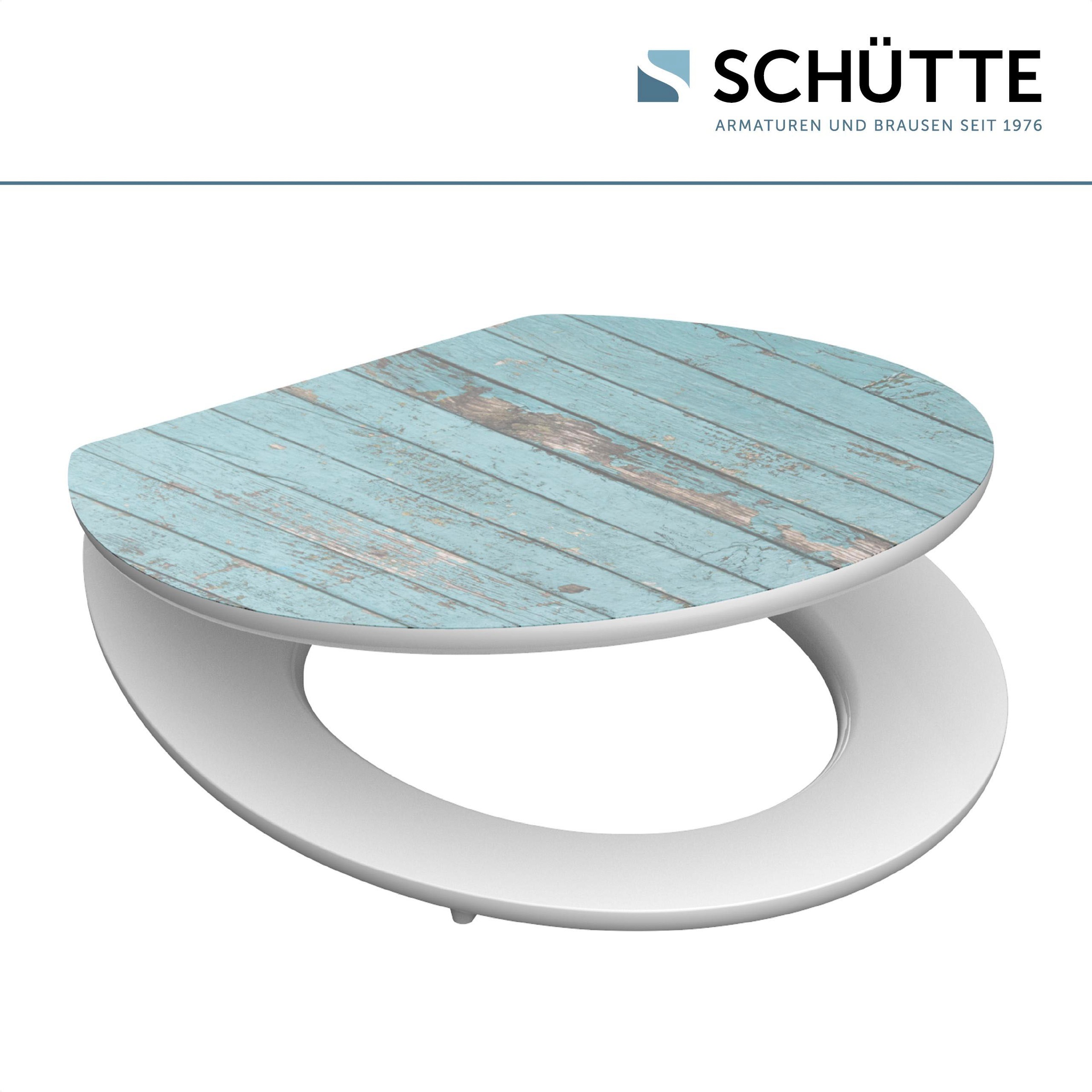 Schütte WC-Sitz "Blue Wood", High Gloss mit MDF Holzkern, mit Absenkautomat günstig online kaufen