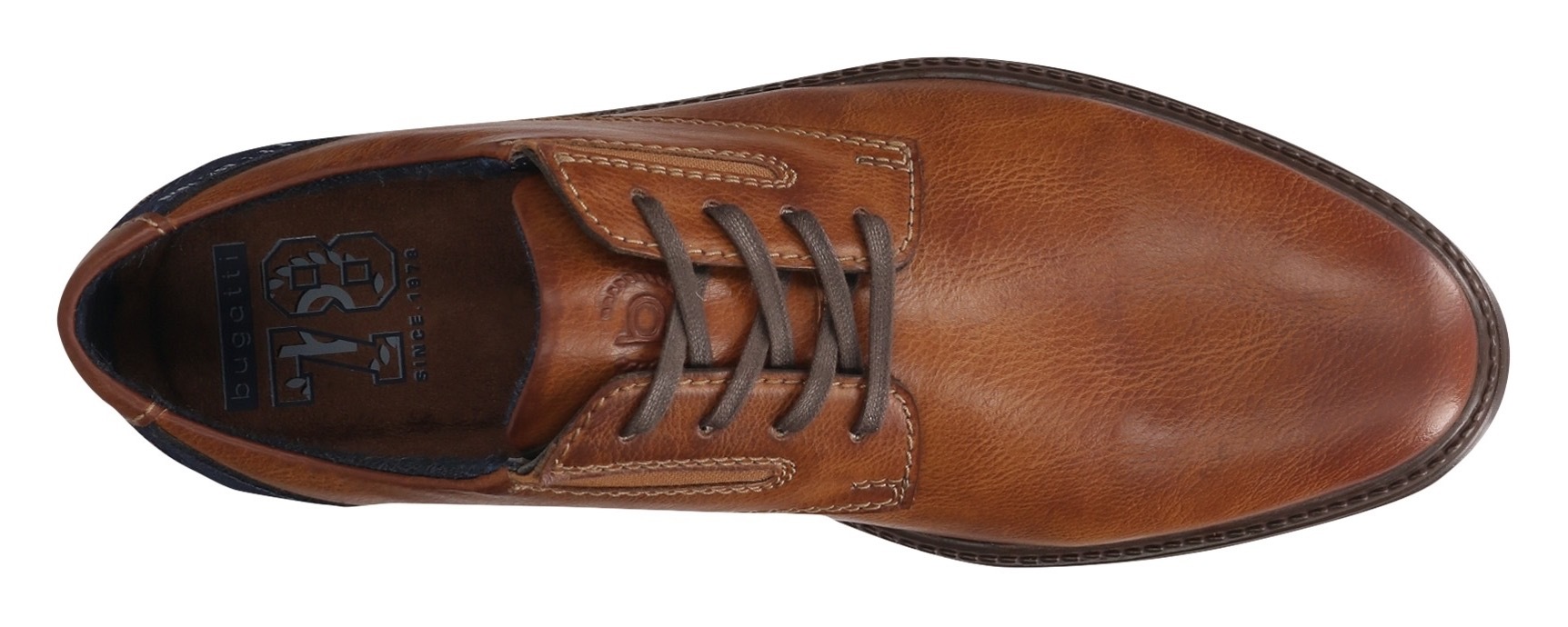 bugatti Schnürschuh, Anzugschuh, Business Schnürschuh mit modischem Fersen-Flag