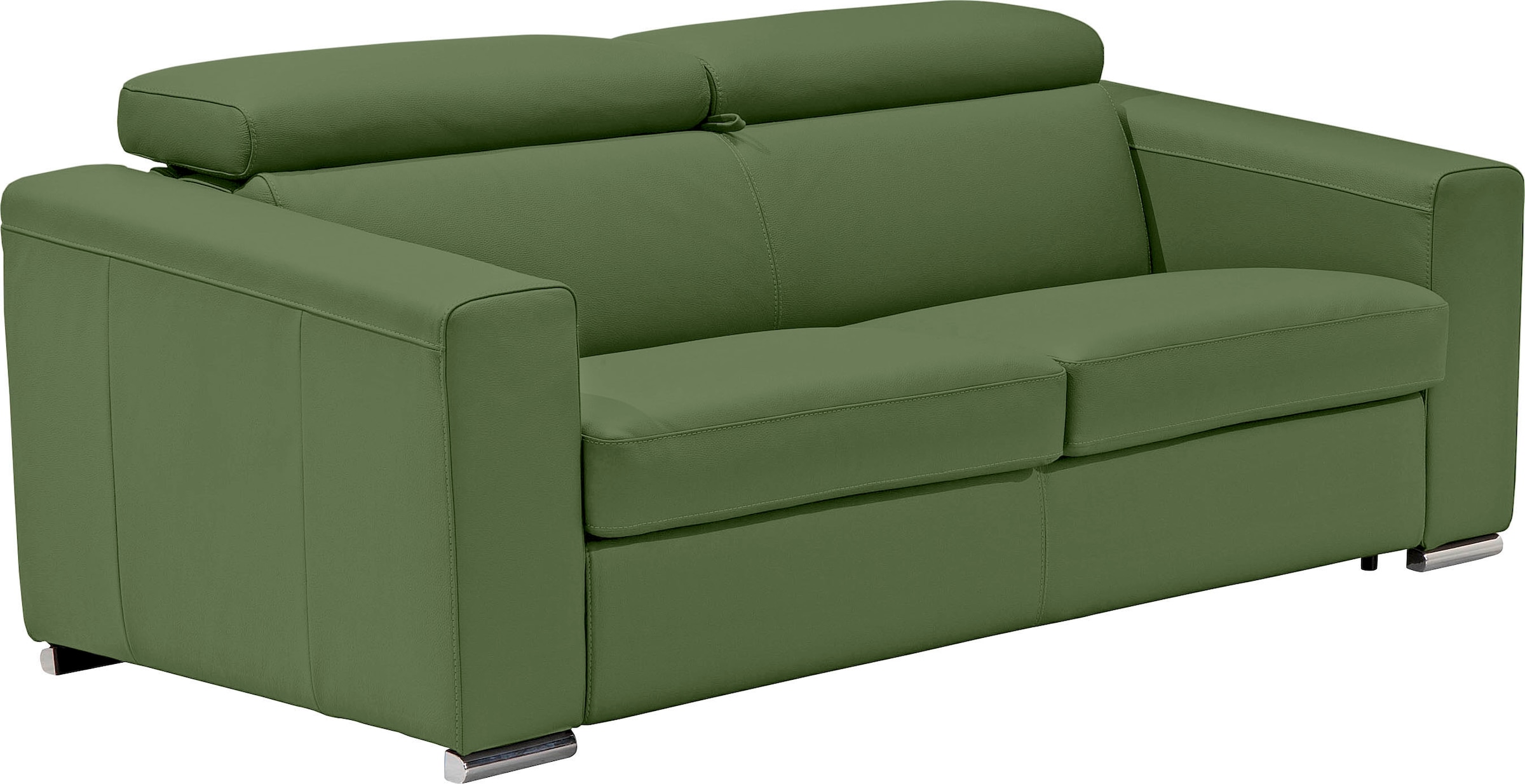 Egoitaliano Schlafsofa »Cabiria, Design und super Sitz- und Liegekomfort«, Sofa inkl. Schlaffunktion, Kopfteile verstellbar, mit Metallfüßen