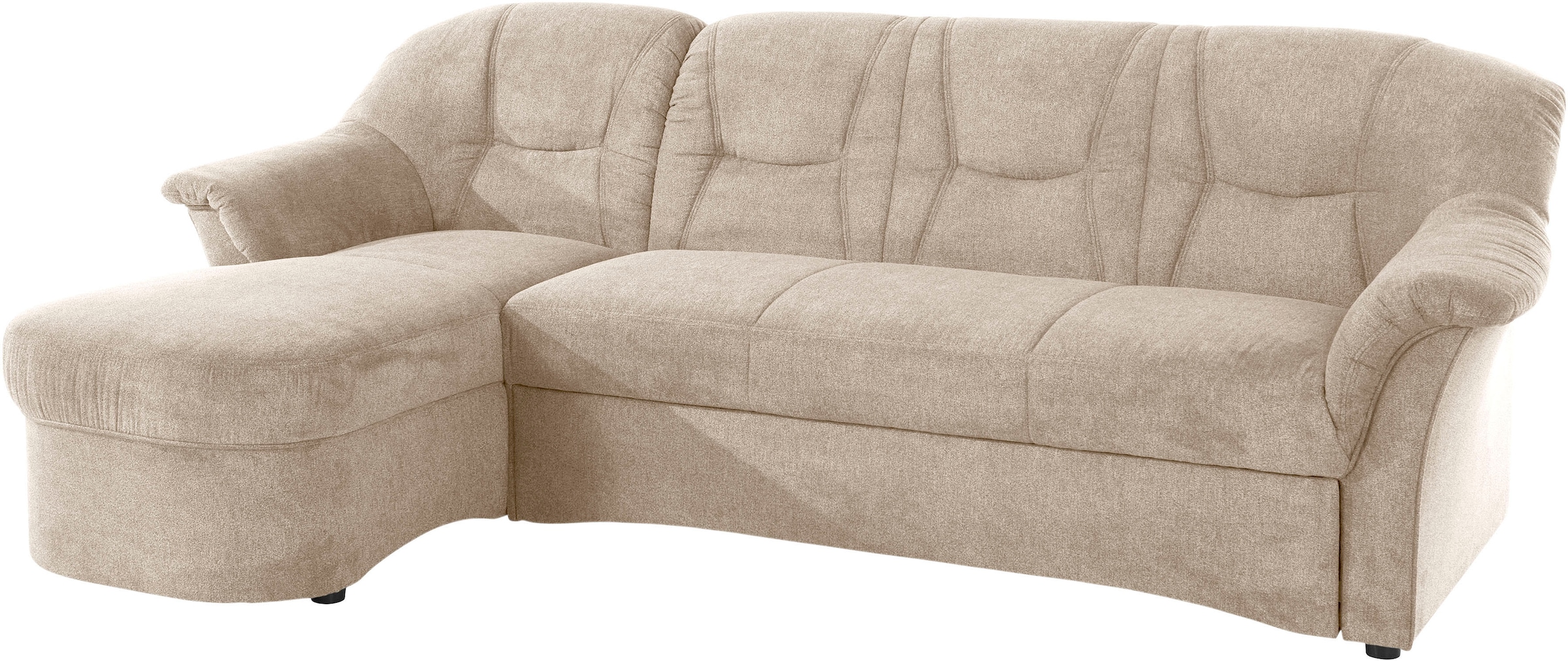 DOMO collection Ecksofa »Sarafina zeitlos und komfortabel, optional mit Federkern, L-Form«, wahlweise mit Bettfunktion