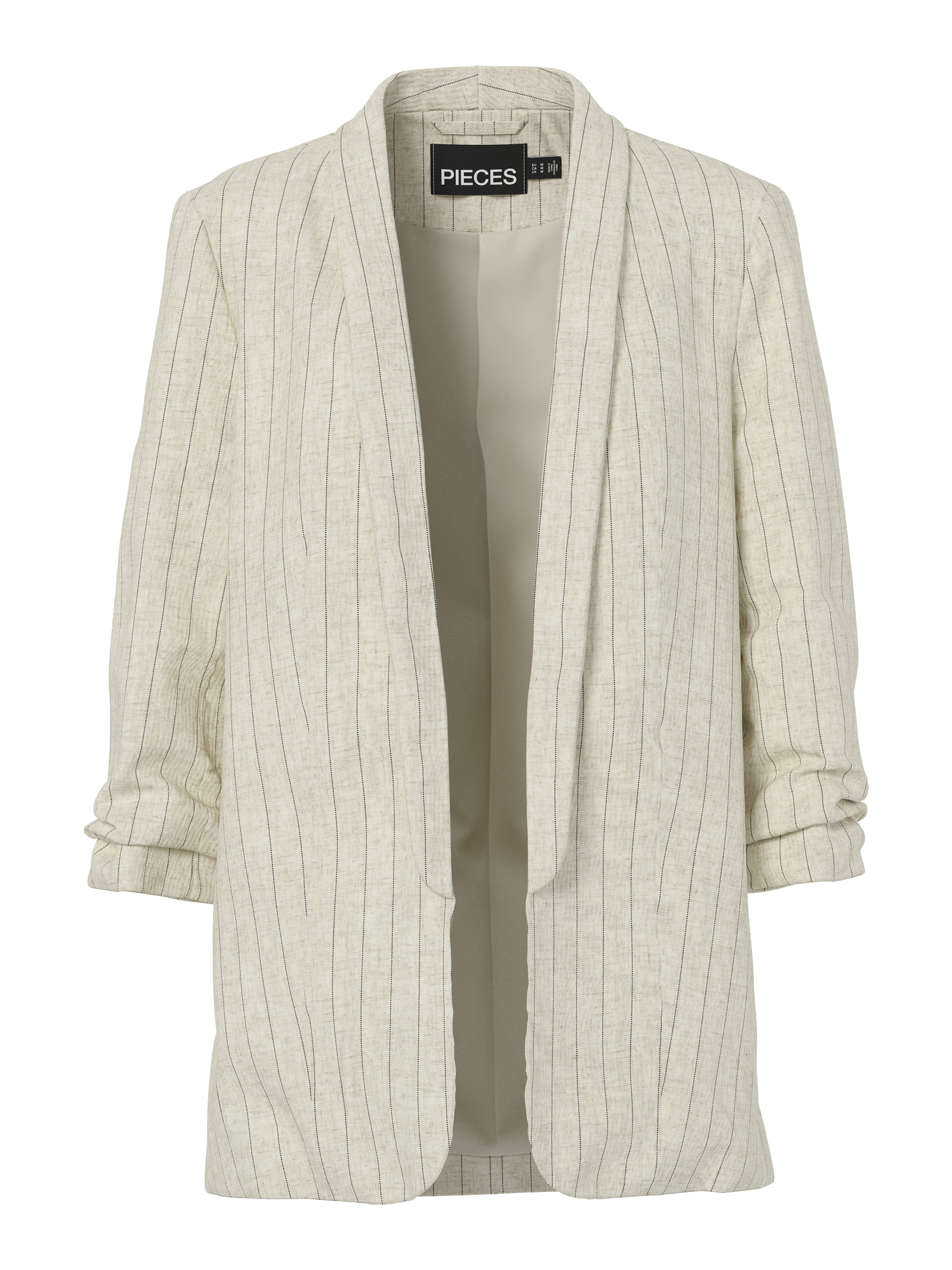 pieces Longblazer »PCPIA BOSELLA BLAZER WVN NOOS«, mit Leinen