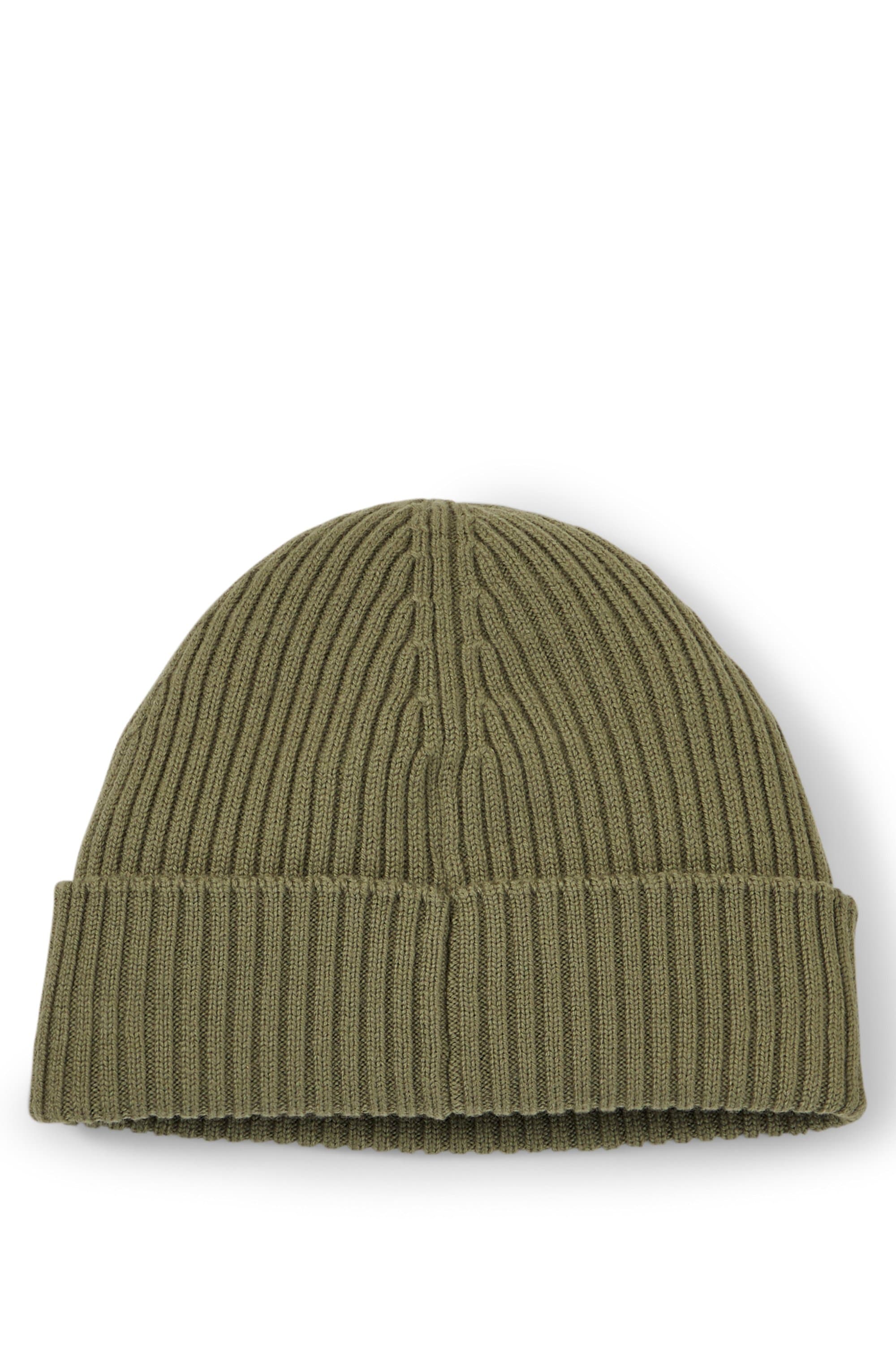 HUGO Beanie »Xola« mit Labelaufnäher, reine Wolle, unisex