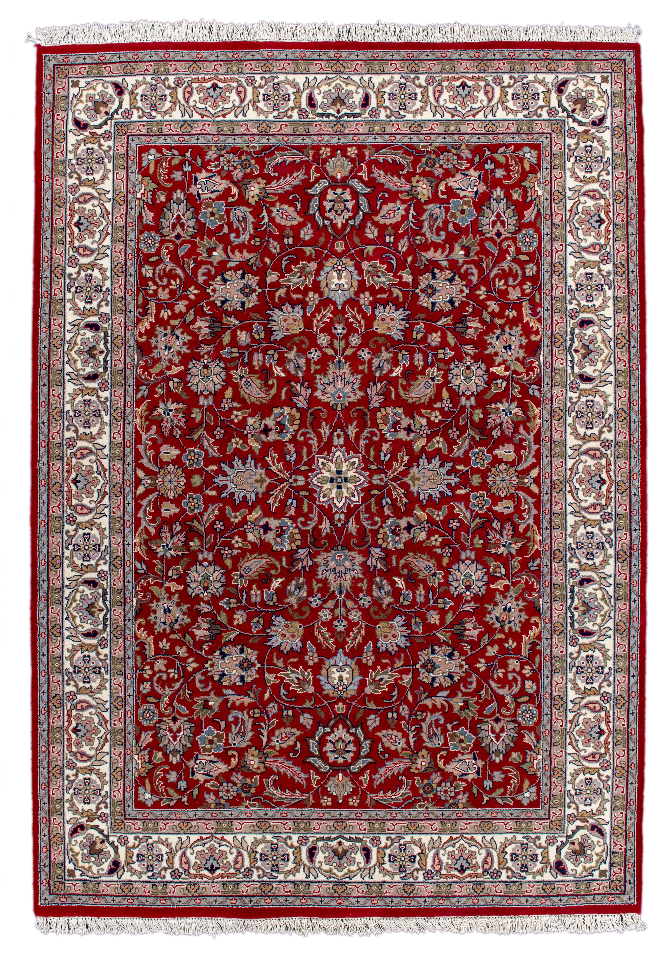 my home Orientteppich »BI Oriental«, rechteckig, 12 mm Höhe, reine Wolle, handgeknüpft, orientalisches Design, mit Fransen