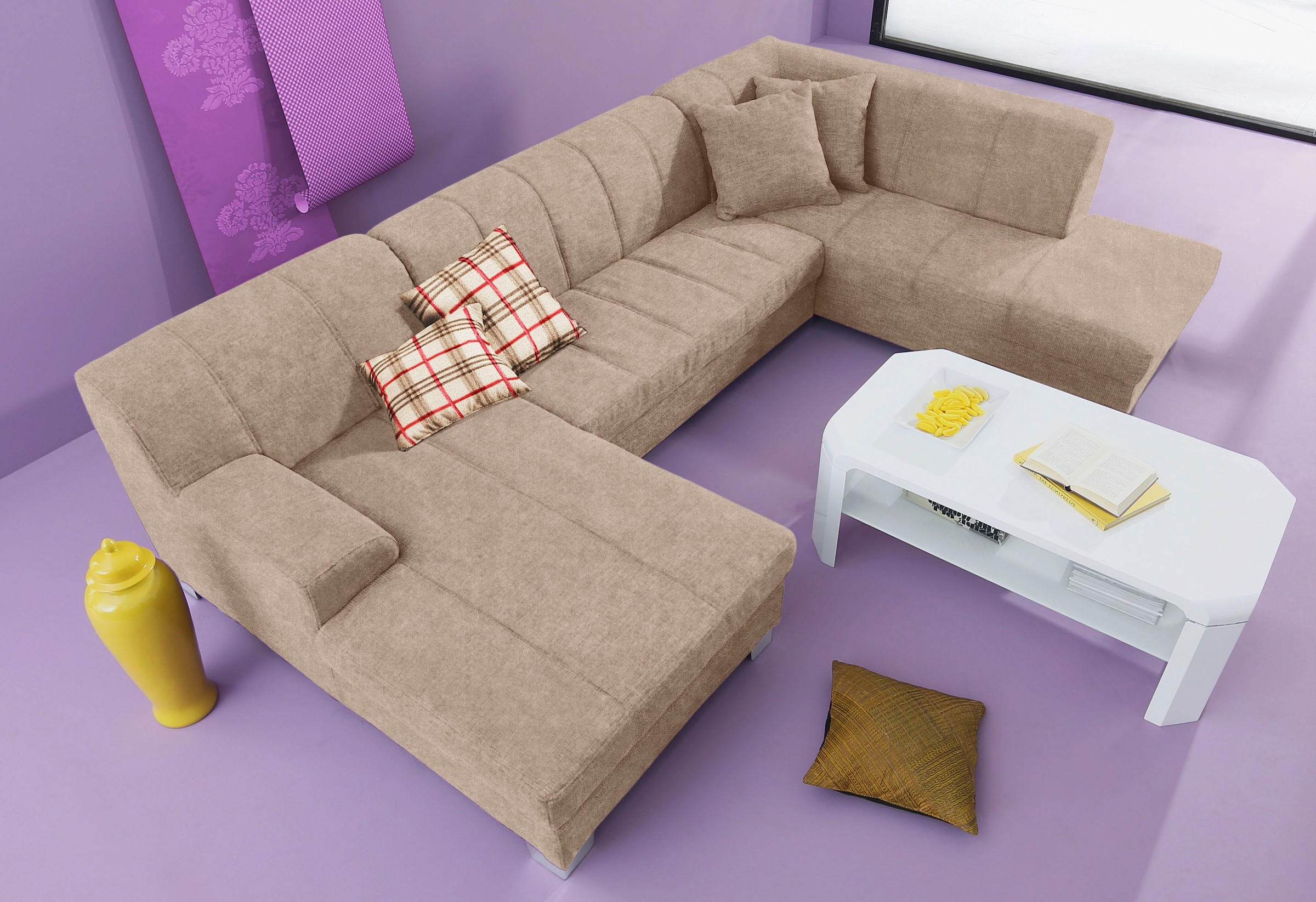 Home affaire Wohnlandschaft »Anzio, modern und gemütlich, niedrige Armlehne günstig online kaufen