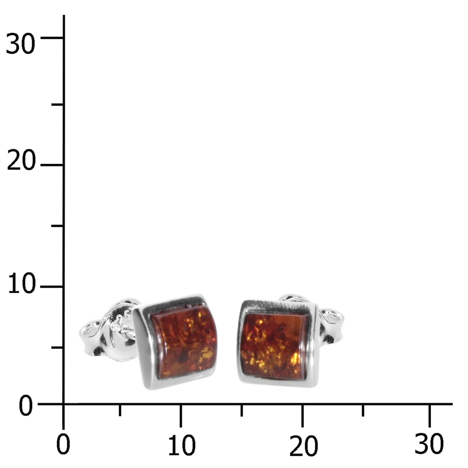 OSTSEE-SCHMUCK Paar Ohrstecker »Ostsee-Schmuck Ohrstecker Classic 5 x 5 mm«