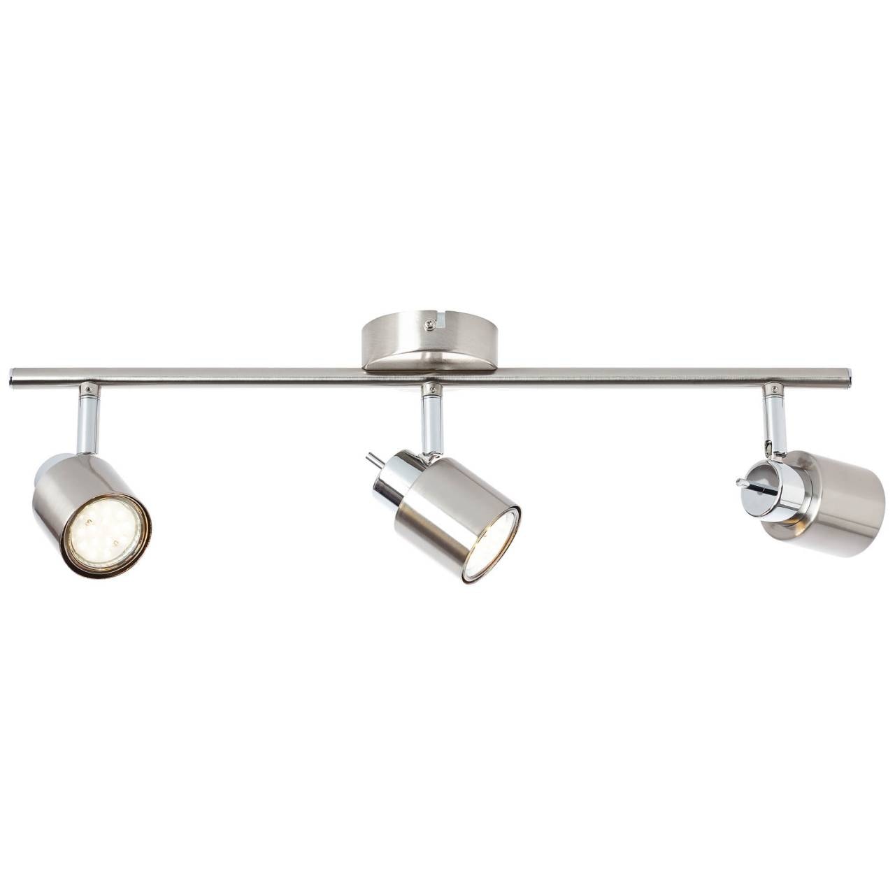 Brilliant Deckenstrahler »Andres«, 3 flammig, Leuchtmittel GU10 | ohne Leuchtmittel, Spotrohr 3flg nickel/chrom