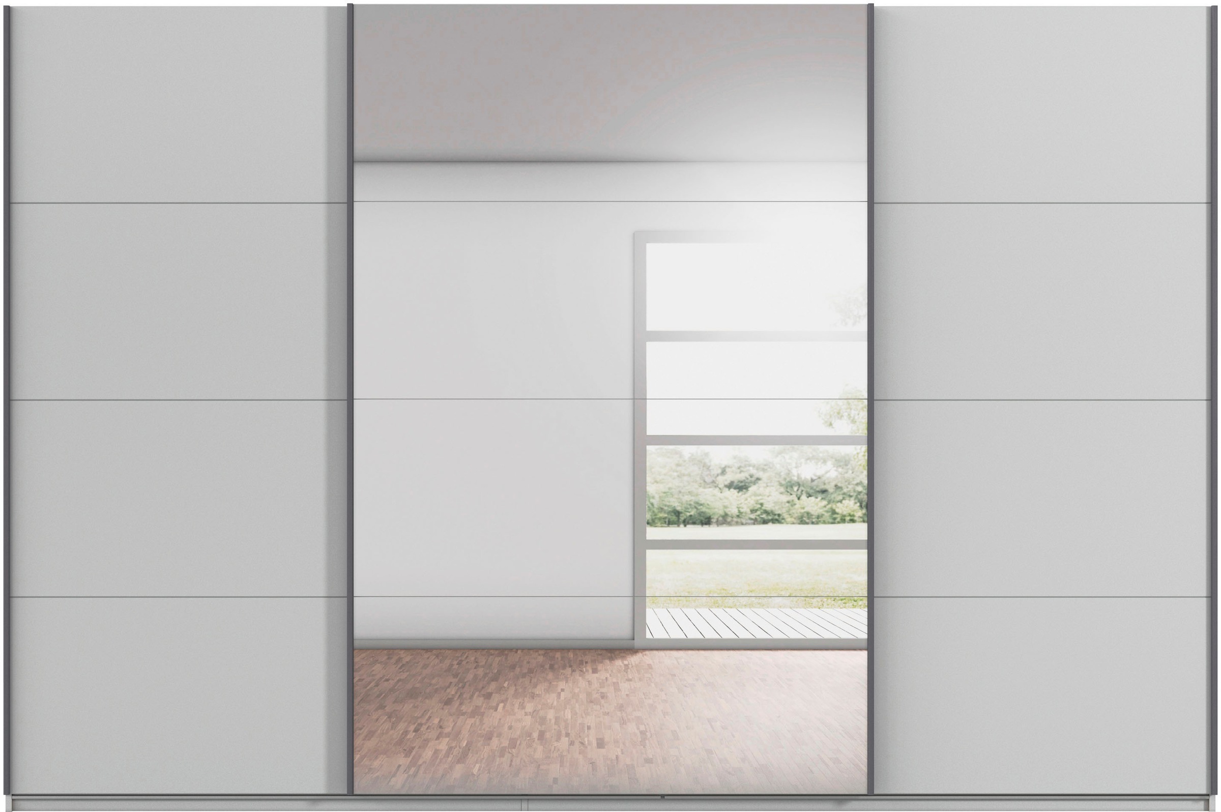 rauch Schwebetürenschrank »Kleiderschrank Schrank OTTO´S CHOICE Garderobe AGORDO«, (in zwei Griff-Farben), Top Innenausstattung, in 4 Breiten und 2 Höhen MADE IN GERMANY