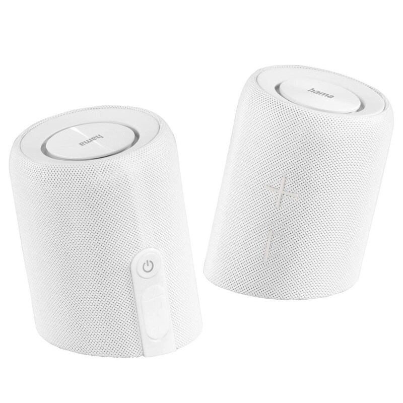 HAMA Bluetooth-Lautsprecher »Bluetooth-Lautsprecher wasserdicht (2in1 teilbar, 30W, klein, mobil)« Stereo (Bluetooth Freisprechfunktion 30 W) weiß...
