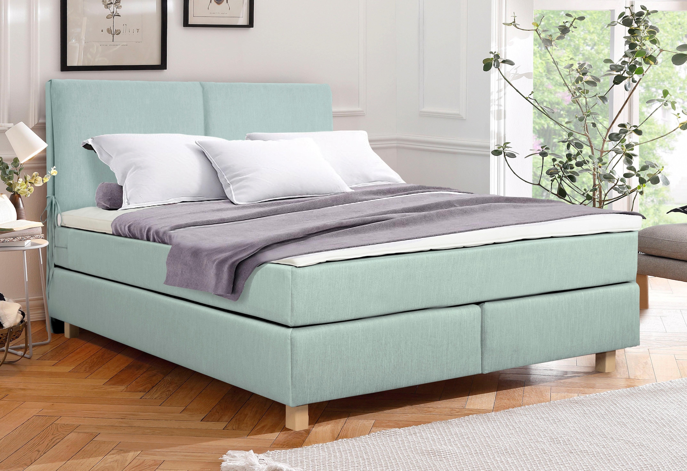 Home affaire Boxspringbett »Nele«, inkl. Topper im schlichtem Design günstig online kaufen
