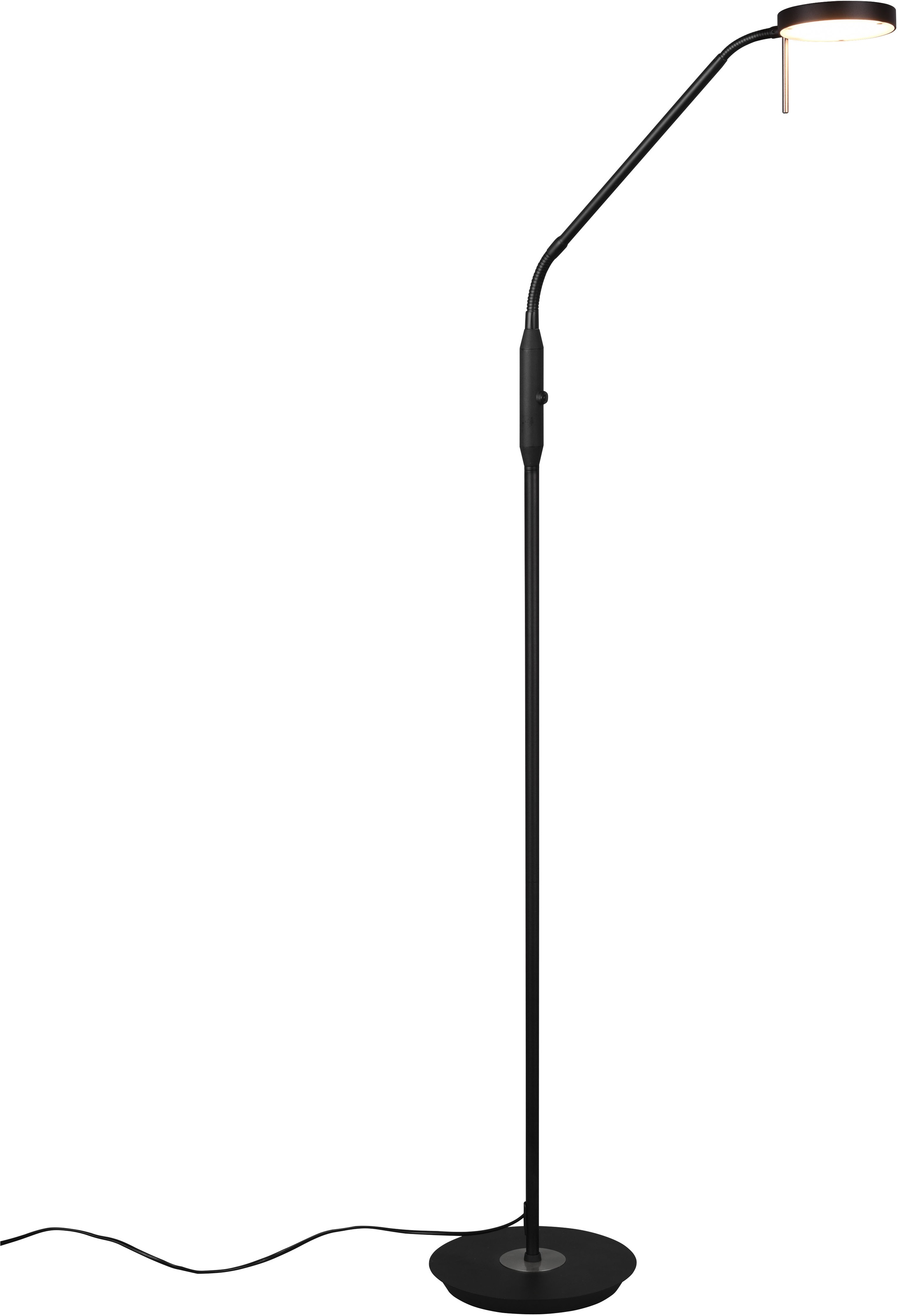TRIO Leuchten LED Stehlampe »MONZA, Stehleuchte mit Sensordimmer Lichtfarbe einstellbar 2300-4000K«, 1 flammig, Leuchtmittel LED-Board | LED fest integriert, Leuchtenkopf flexibel verstellbar Memoryfunktion Höhe 145-160 cm