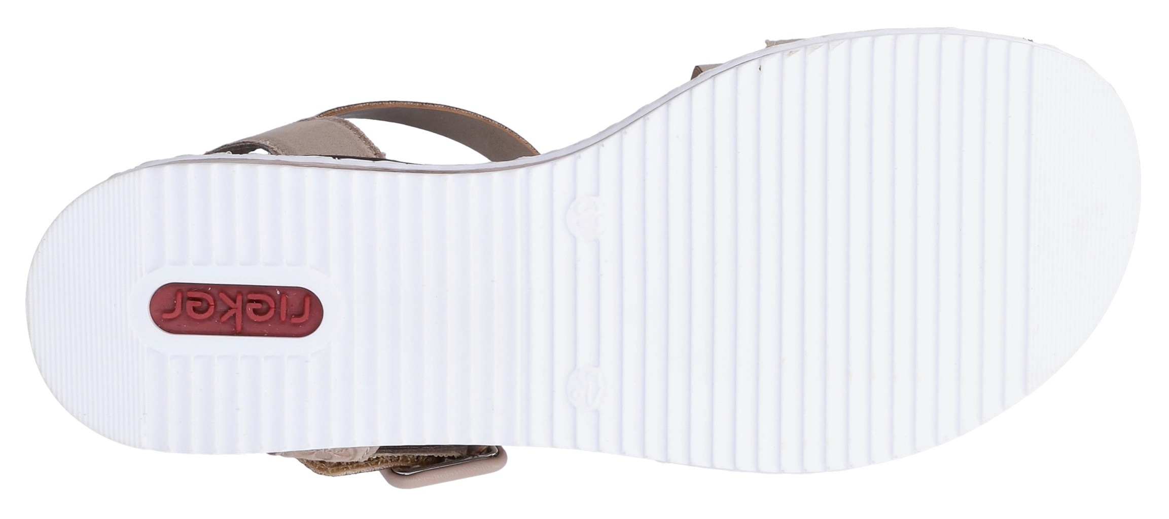 Rieker Riemchensandale  Sommerschuh, Sandalette, Keilabsatz, mit asymmetrischem Riemchen