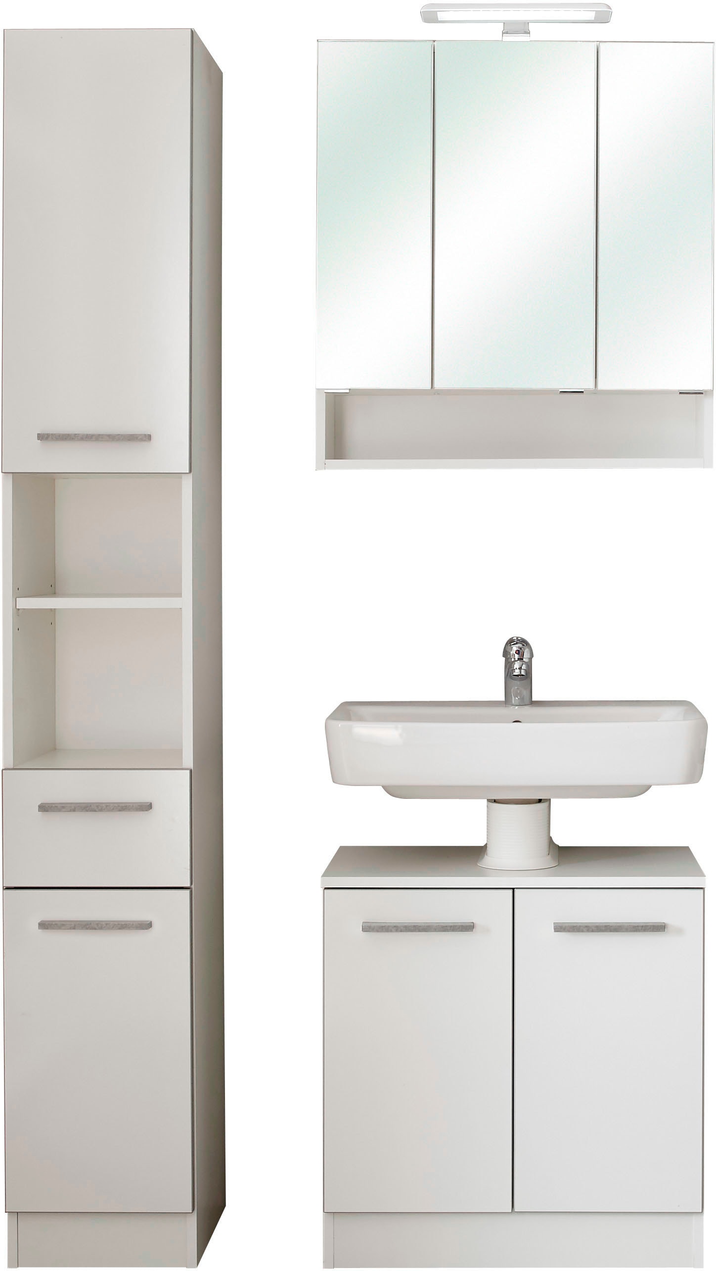 Saphir Badmöbel-Set »Quickset 953 3-teilig, Waschbeckenunterschrank und LED günstig online kaufen