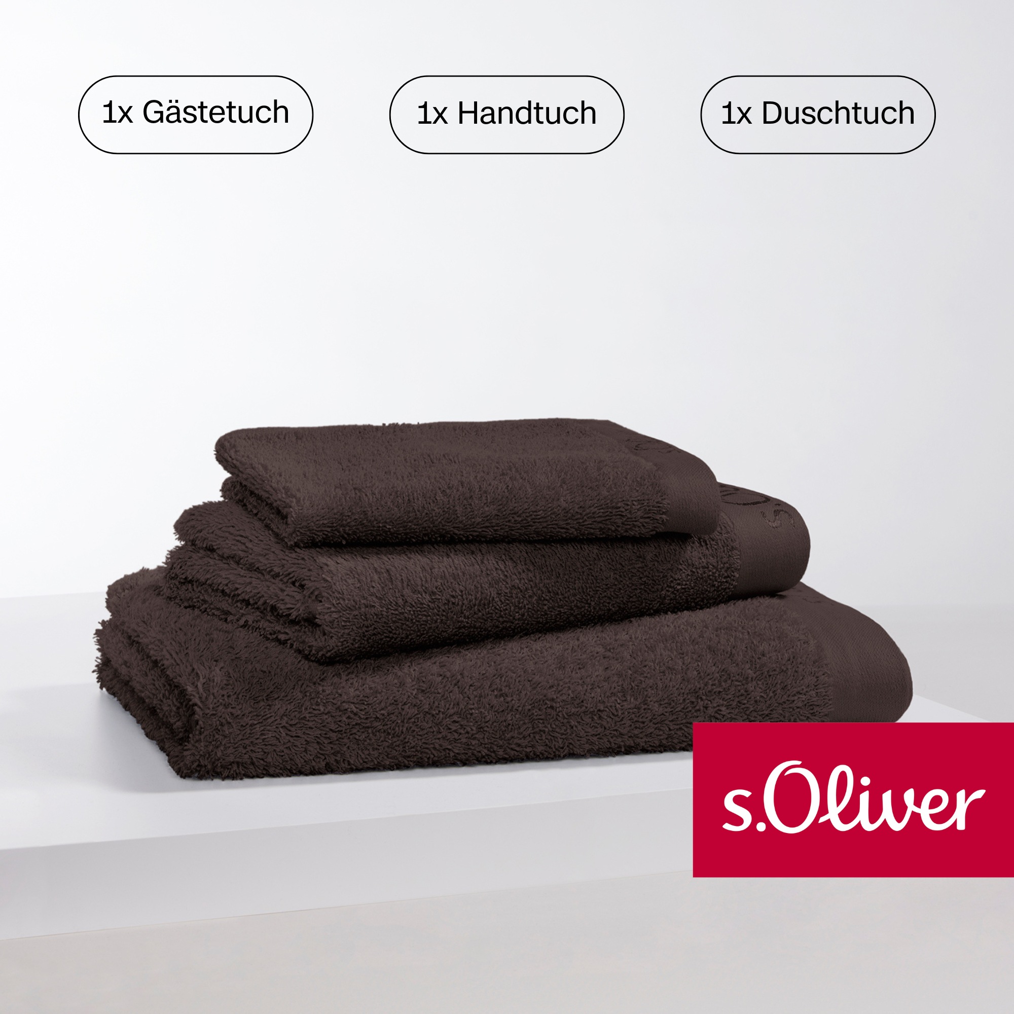 s.Oliver Handtuch Set »s.Oliver, Premium Qualität, 600 gr/m²,«, (Set, 3 St. günstig online kaufen