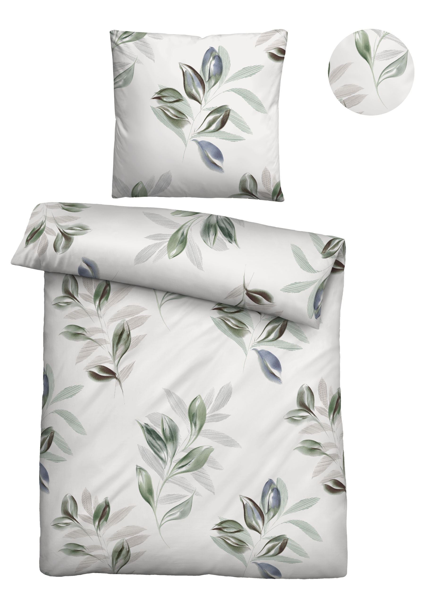 Biberna Bettwäsche »0004105« 2 Stk. tlg. wohlig warm + weich, pflegeleicht, 100% Baumwolle, Reißverschluss