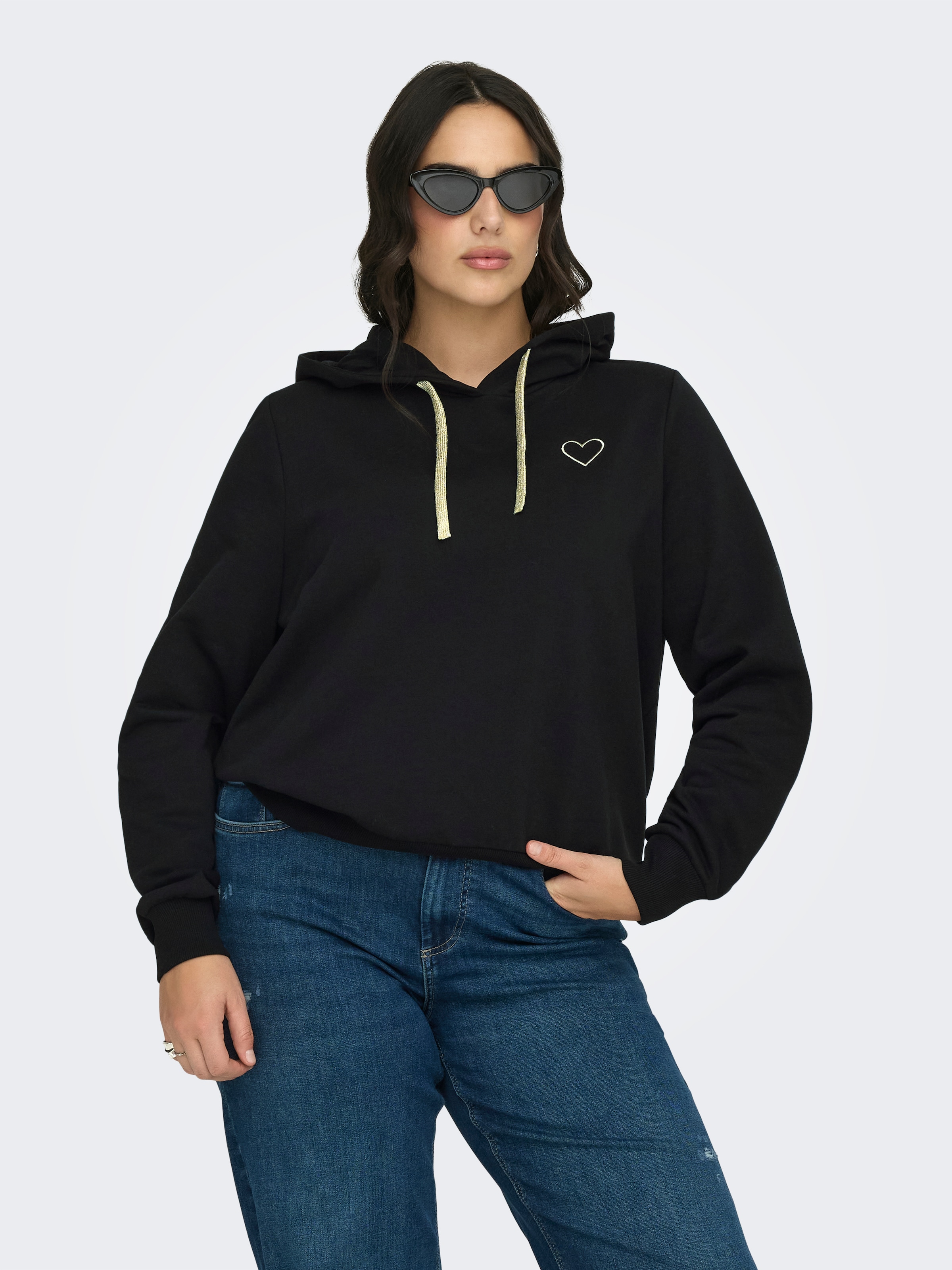 ONLY CARMAKOMA Kapuzensweatshirt »CARNOLI L/S HEART HOOD SWT NOOS«
