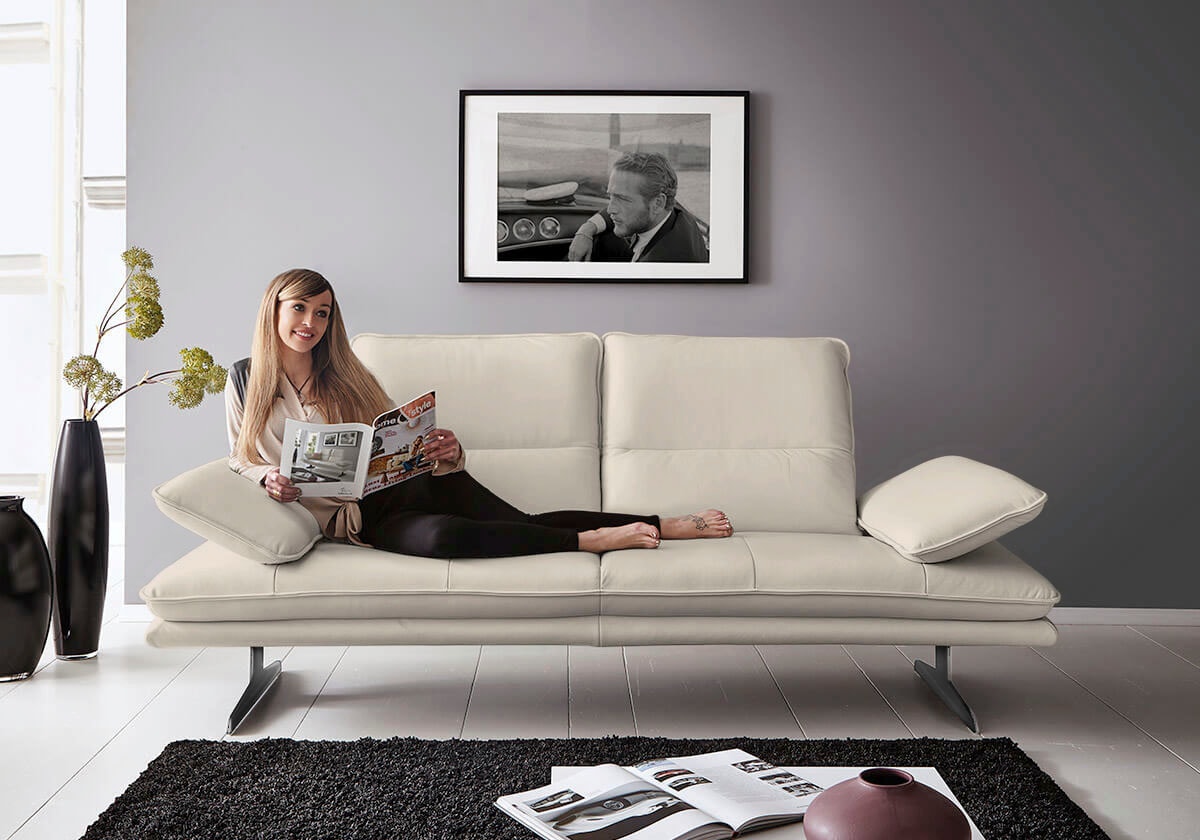 W.SCHILLIG 2-Sitzer »broadway, Designsofa mit tollem Sitzkomfort«, Sitztiefenverstellung, Kopfteil- & Seitenteilverstellung, Breite 216cm