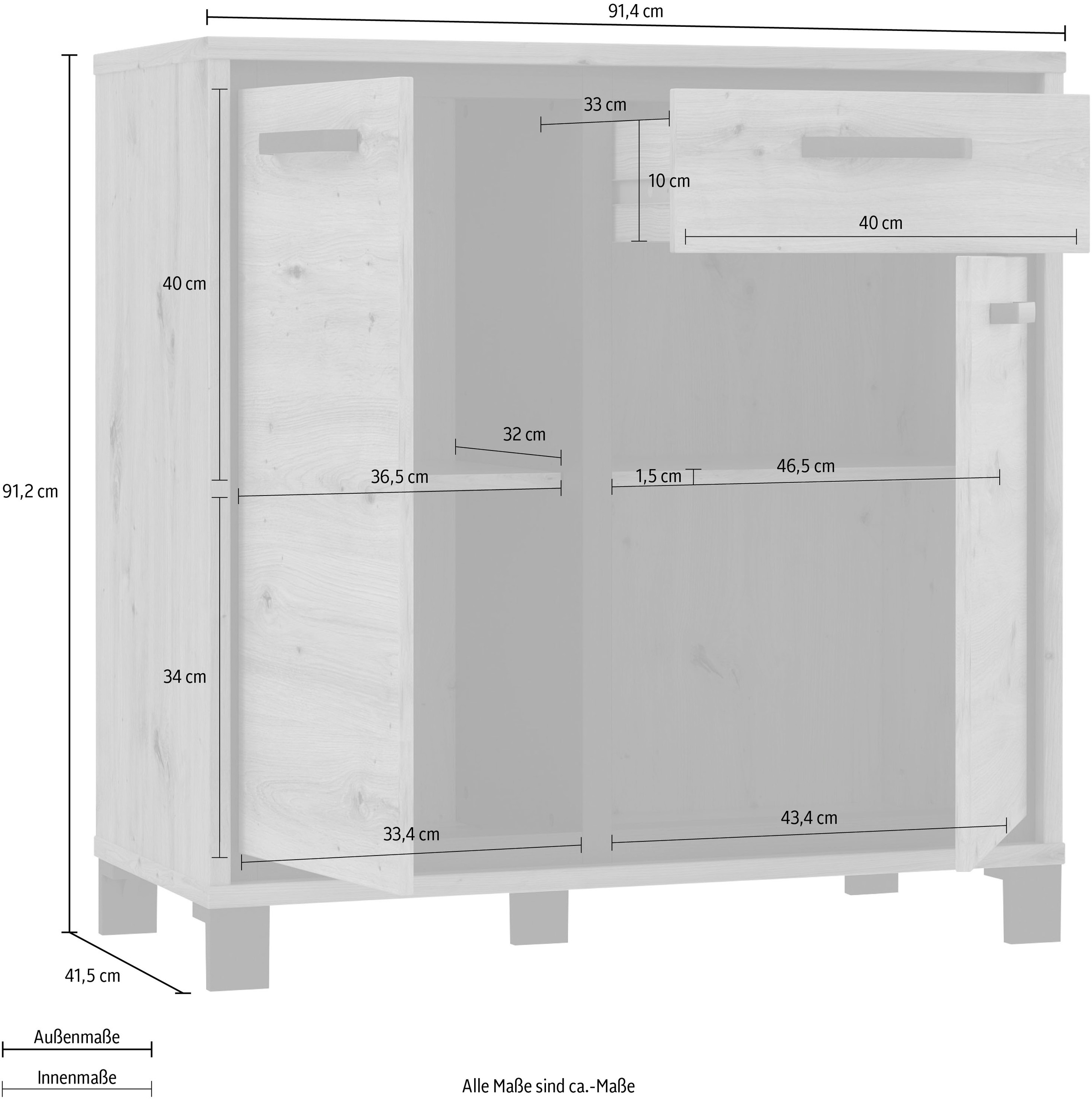 FORTE Kommode »Trondheim«, Breite 91 cm