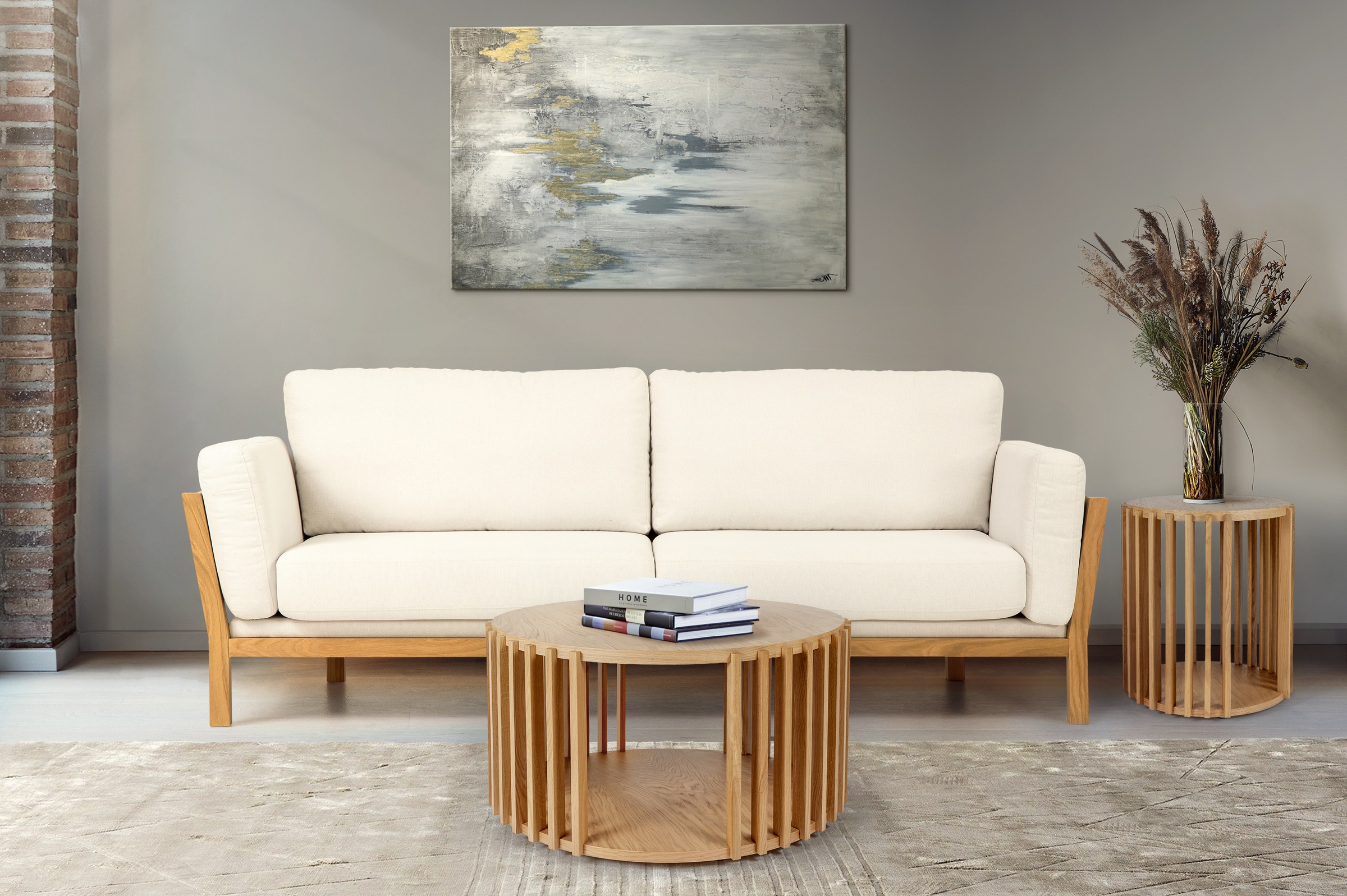 Woodman Beistelltisch »Drum, Breite/Tiefe/Höhe: 53/53/58 cm« Holzfurnier au günstig online kaufen