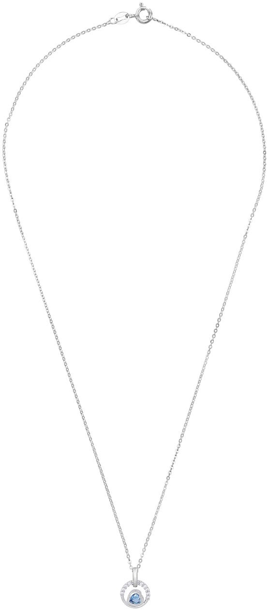 Amor Kette mit Anhänger »Kreis/Herz, 2036921«, mit Zirkonia (synth.)