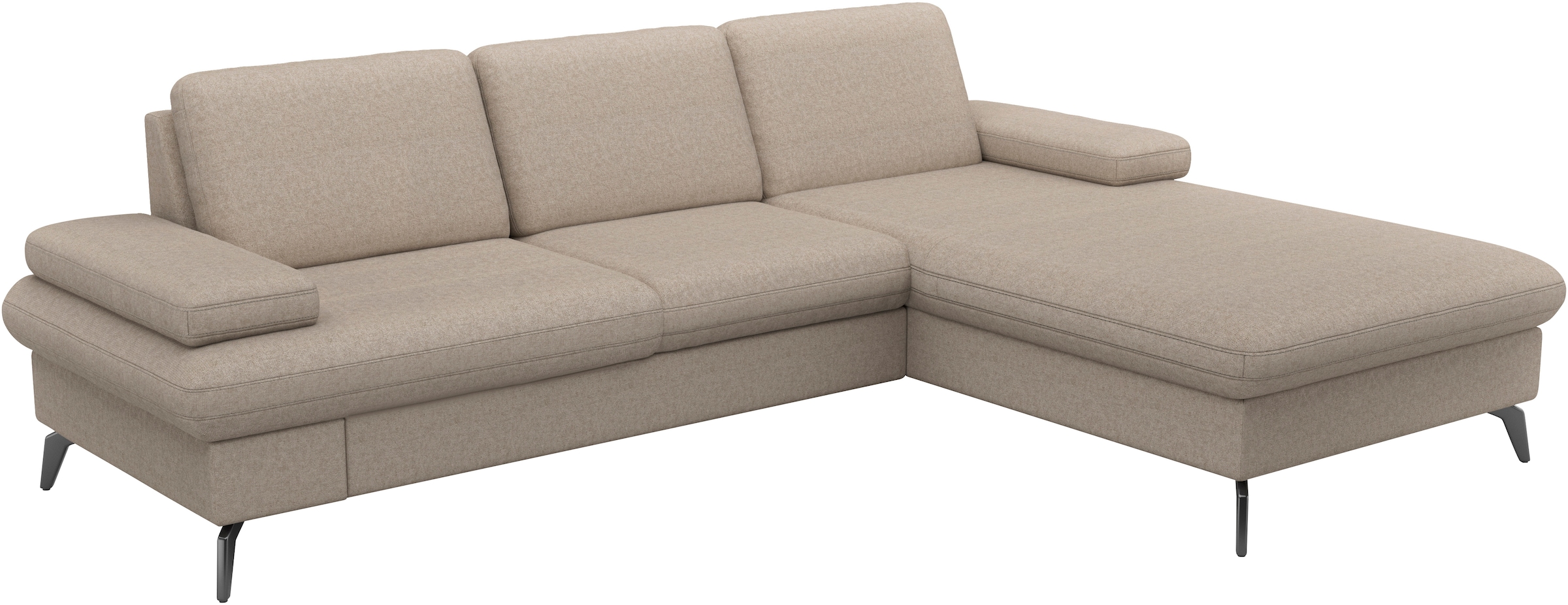 sit&more Ecksofa »Morris Jubi L-Form«, inkl. Armteilfunktion und 1 Zierkissen, wahlweise mit Bettfunktion