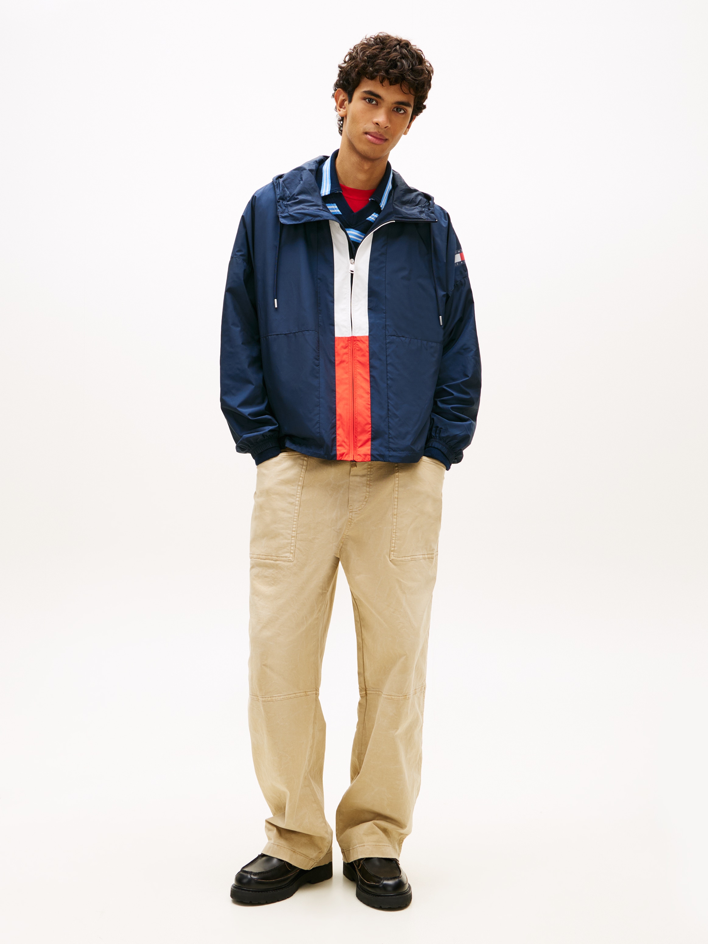 Tommy Jeans Windbreaker »CHICAGO FLAG« mit Kapuze Regular fit mit Kapuze