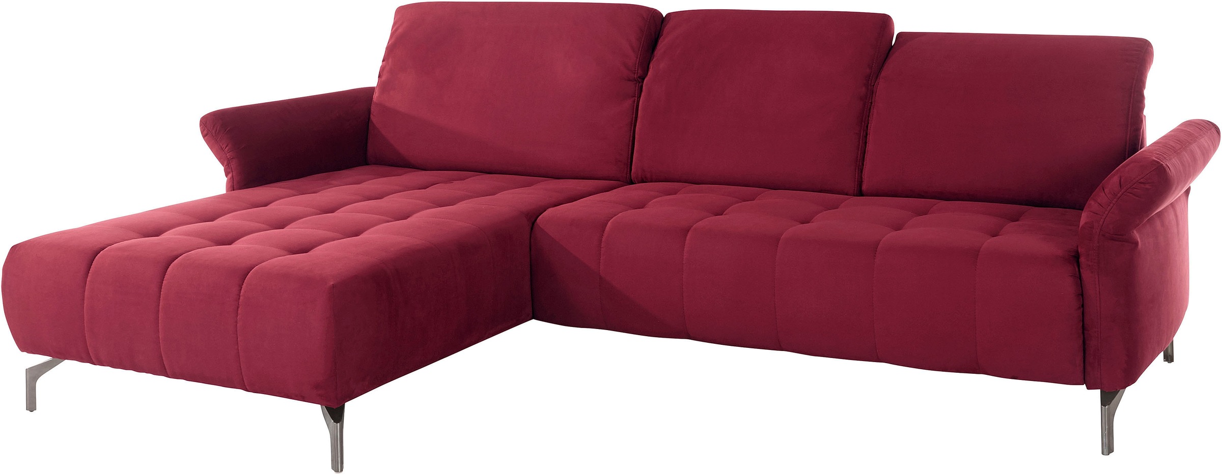INOSIGN Ecksofa »Fresh L-Form«, Federkern, wahlweise Kopfteilverstellung und motorischer Vorziehsitz