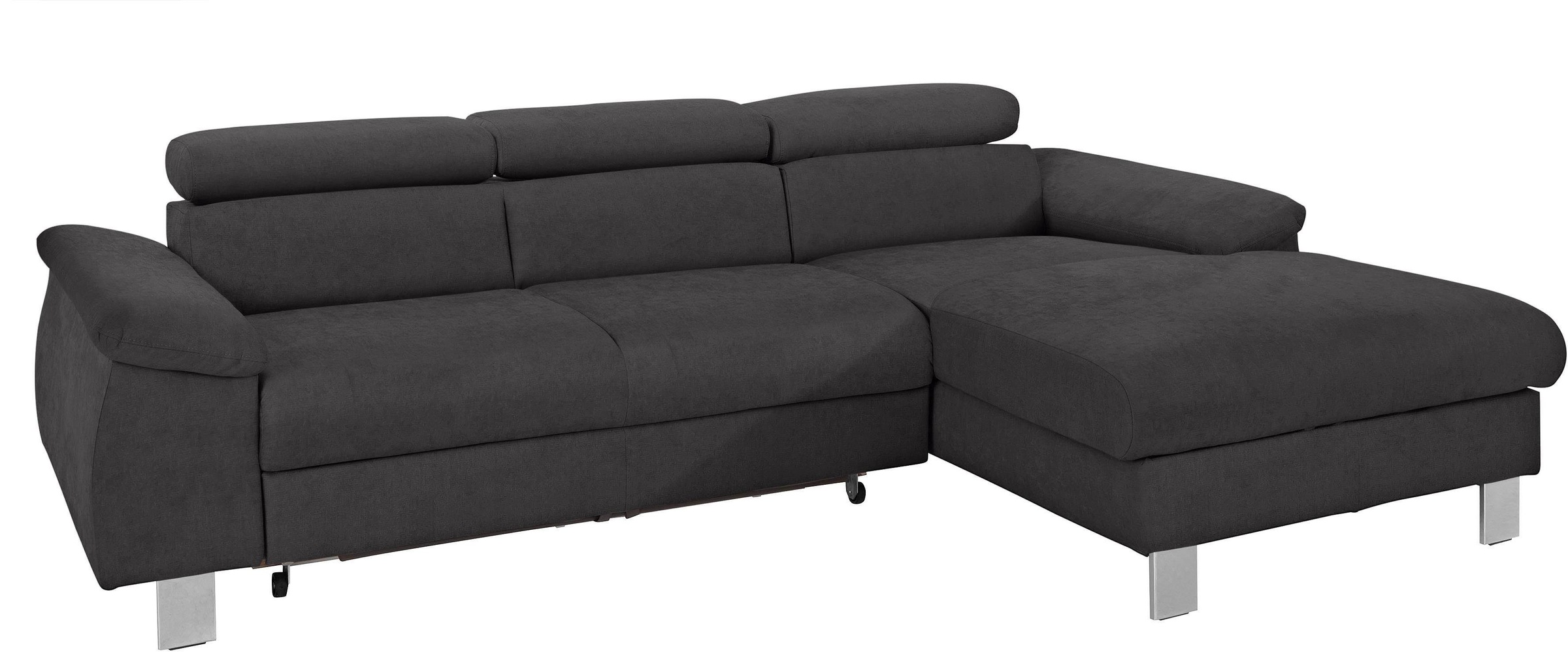 COTTA Polstergarnitur »Komaris L-Form«, (Set), Set bestehend aus: Ecksofa mit Kopfteilverstellung & Hocker