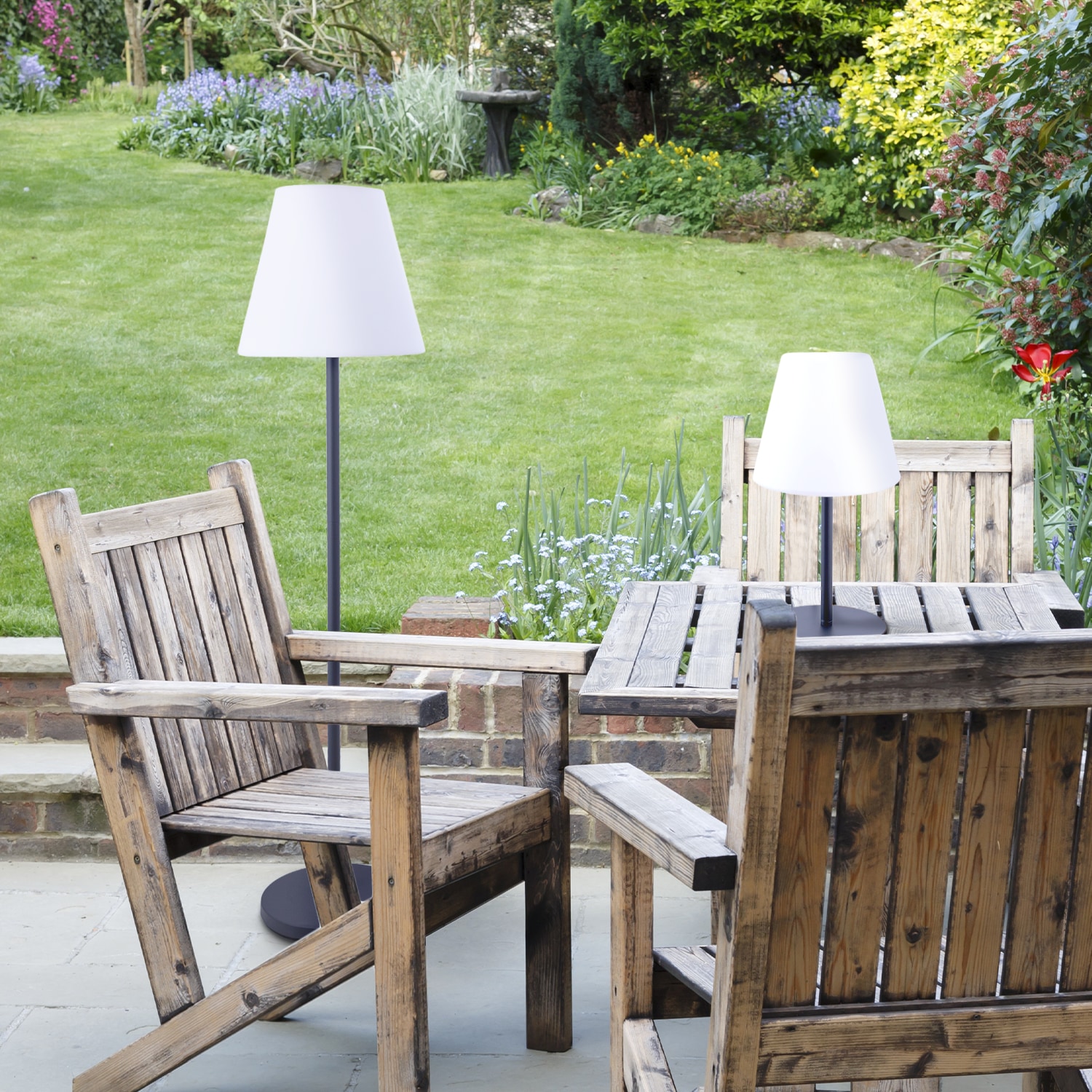 Paco Home Tischleuchte »JEN, In- &amp; Outdoor« E27 Außenlampe, E27, Modern, Wohnzimmer, IP44 spritzwassergeschützt