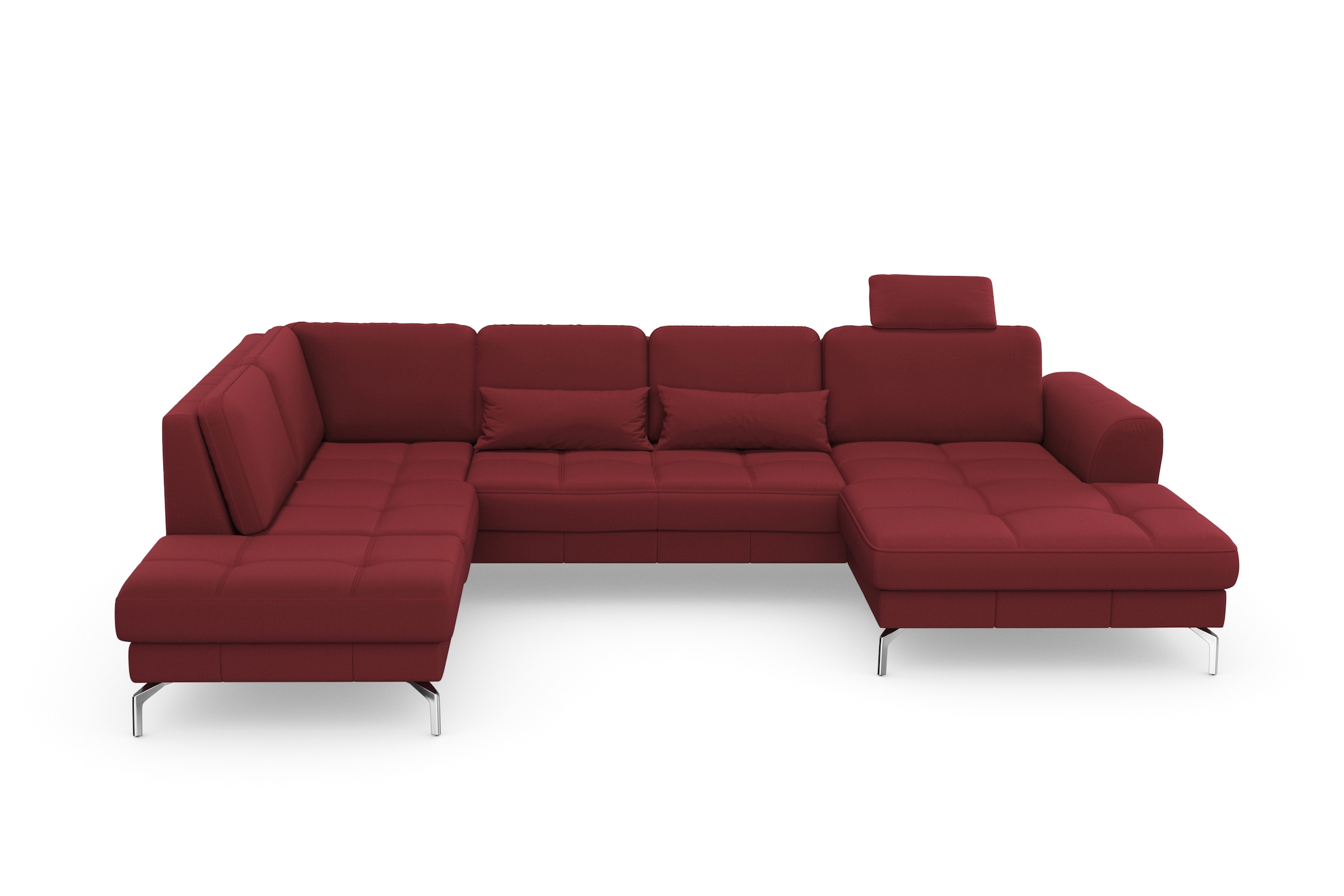 sit&more Wohnlandschaft »Bendigo U-Form« inklusive Sitztiefenverstellung, Bodenfreiheit 15 cm, in 2 Fußfarben