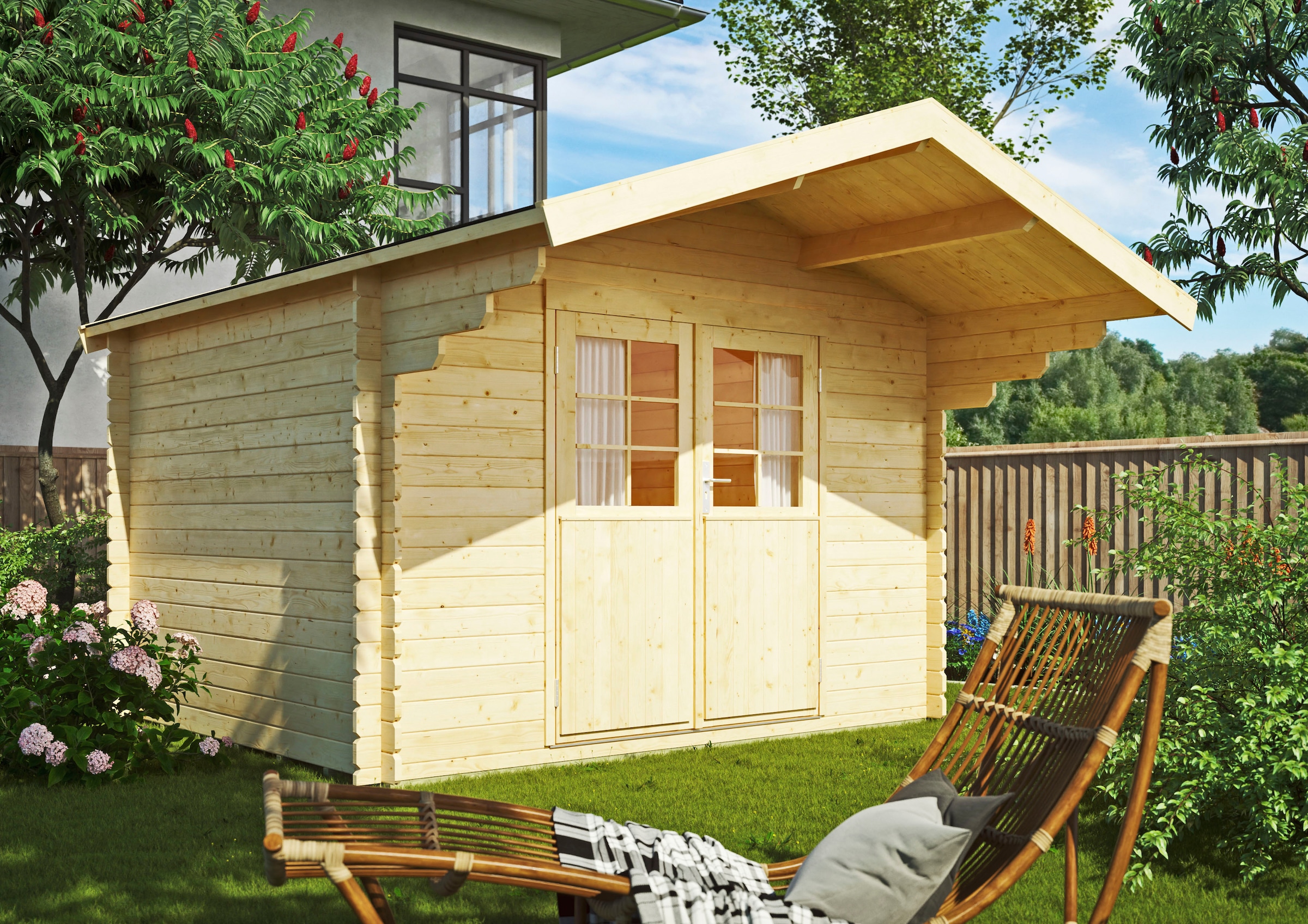 Kiehn-Holz Gartenhaus »Fröschberg«, aus naturbelassenem Fichtenholz