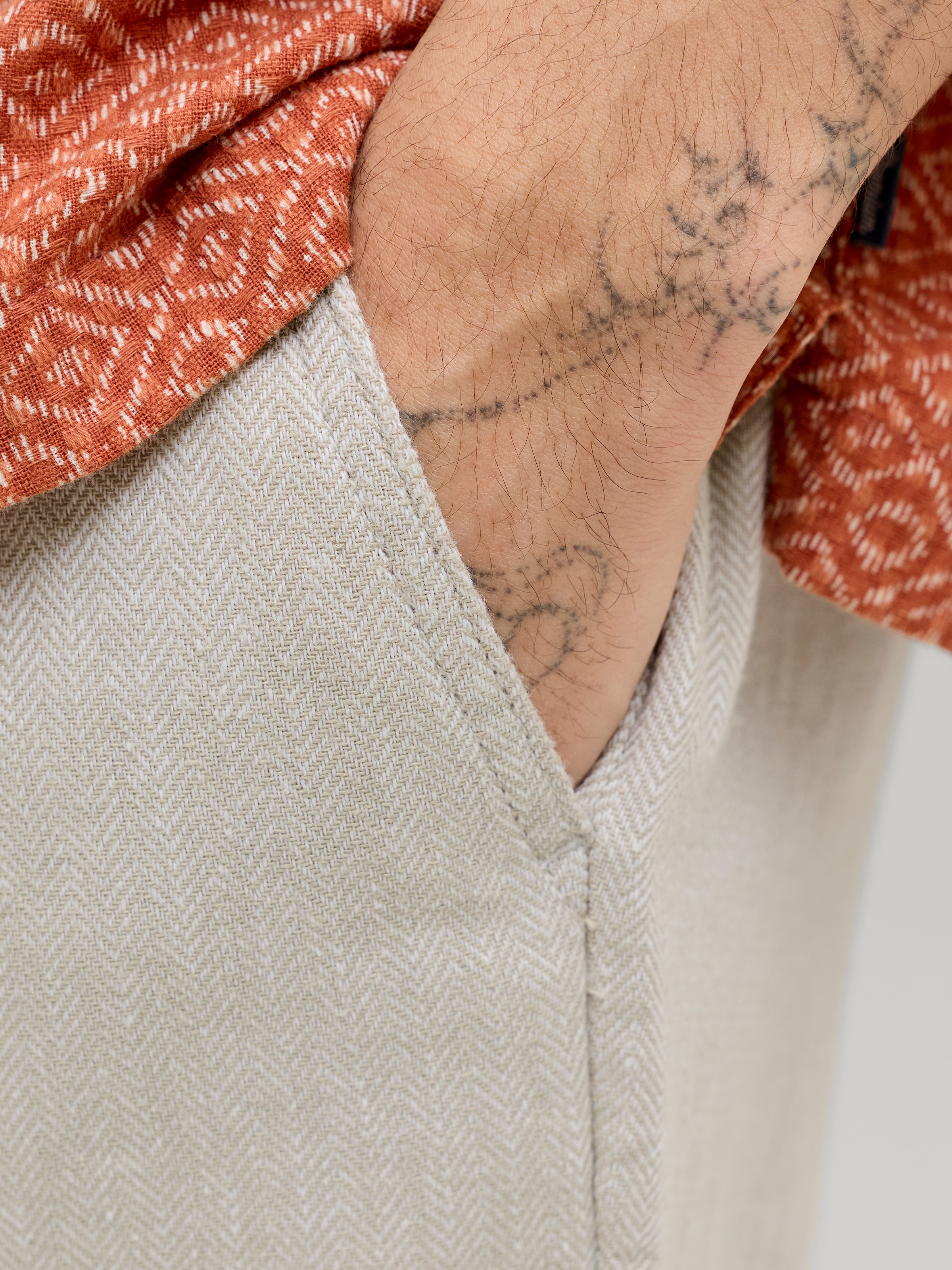Jack & Jones Chinoshorts »JPSTACE MYKONOS LINEN BLEND SHORTS SRT«