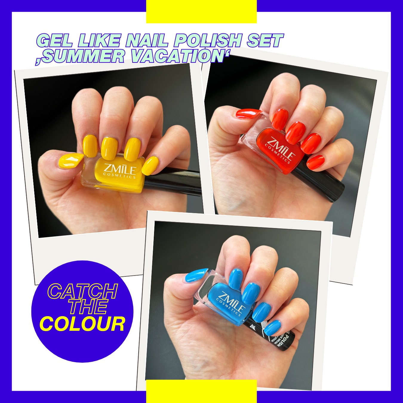 ZMILE COSMETICS Nagellack-Set »Gel Like Nail Polish Set 'Summer Vacation'«, (5 tlg., 5er-Pack), mit veganer Formulierung