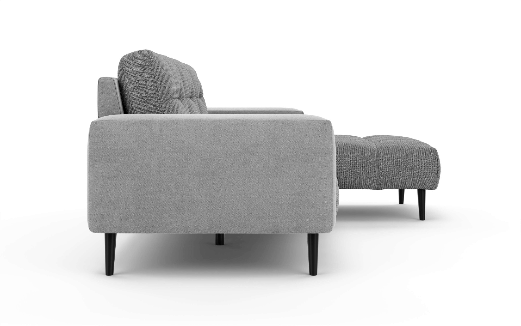 INOSIGN Ecksofa »SERINE mit Recamiere rechts/links bestellbar, Maße B/H/T 253/91/161 cm«, L-Form mit Wellenunterfederung, 3 Rückenkissen, ohne Bettfunktion