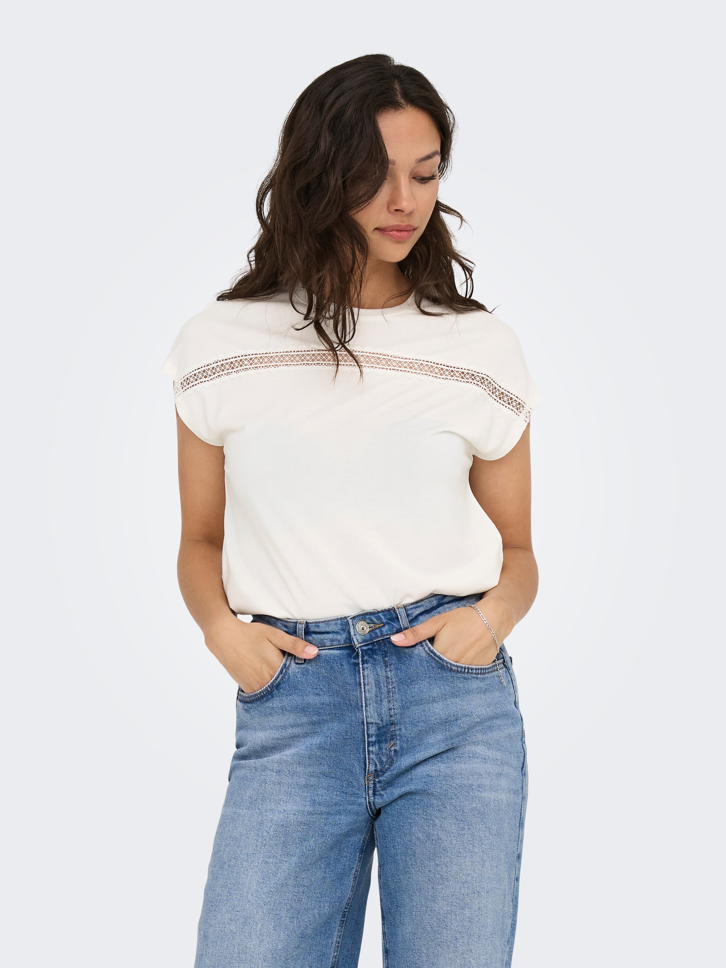 ONLY Kurzarmshirt »ONLFREE LIFE BATSLEEVE O-NECK MIX TOPJRS«