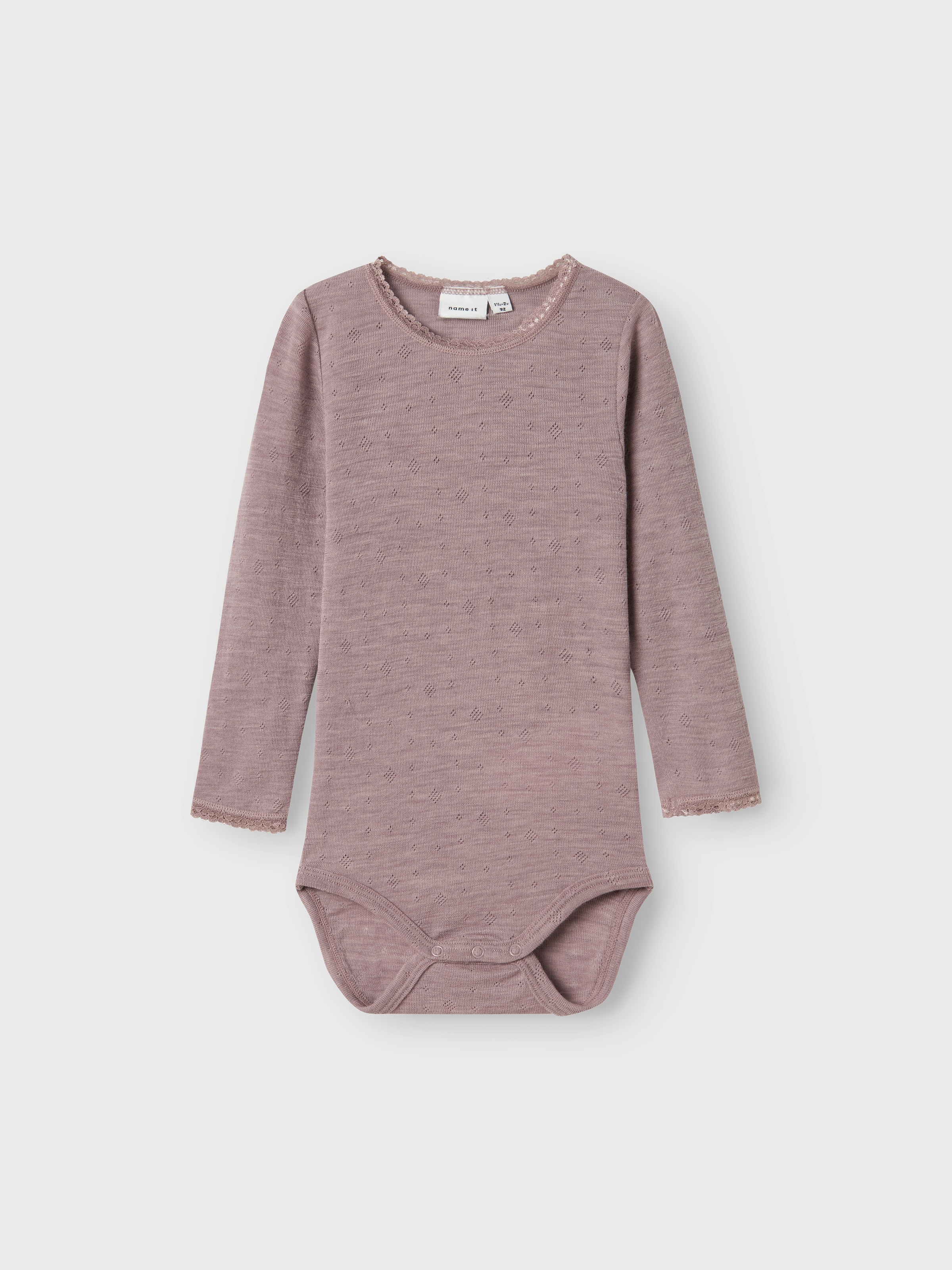 Name It Langarmbody »NMFWANG WOOL NEEDLE LS BODY SOLID NOOS«