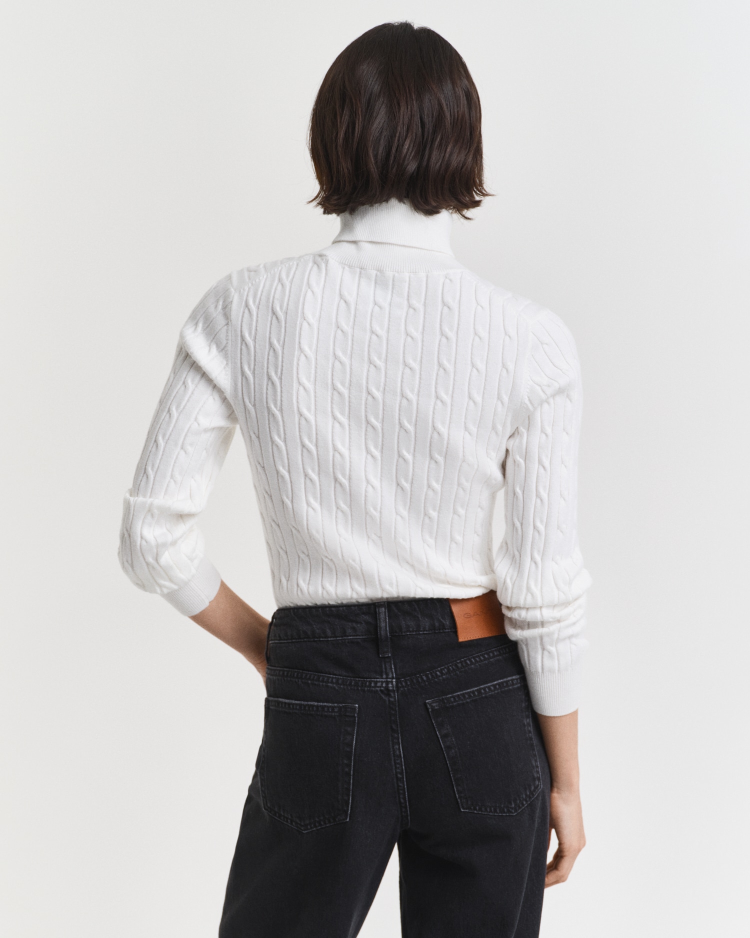 Gant Rollkragenpullover »STRETCH COTTON CABLE TURTLENECK« mit Zopfmuster