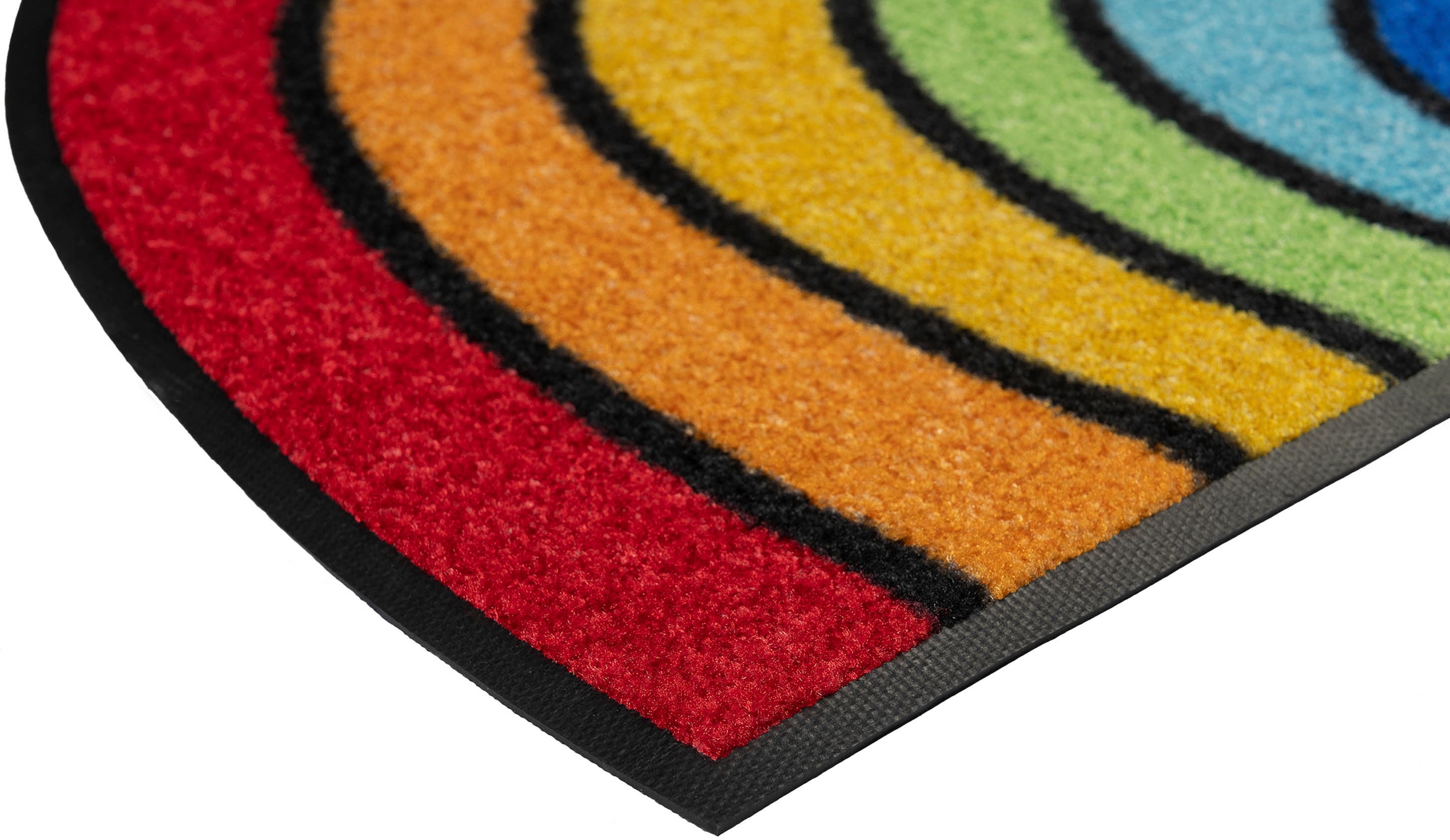 Outdoor Motiv geeignet, Kleen-Tex schnell Fußmatte wash+dry »Round bequem Rainbow«, und Schmutzfangmatte, halbrund, bestellen und by waschbar In- Regenbogen,