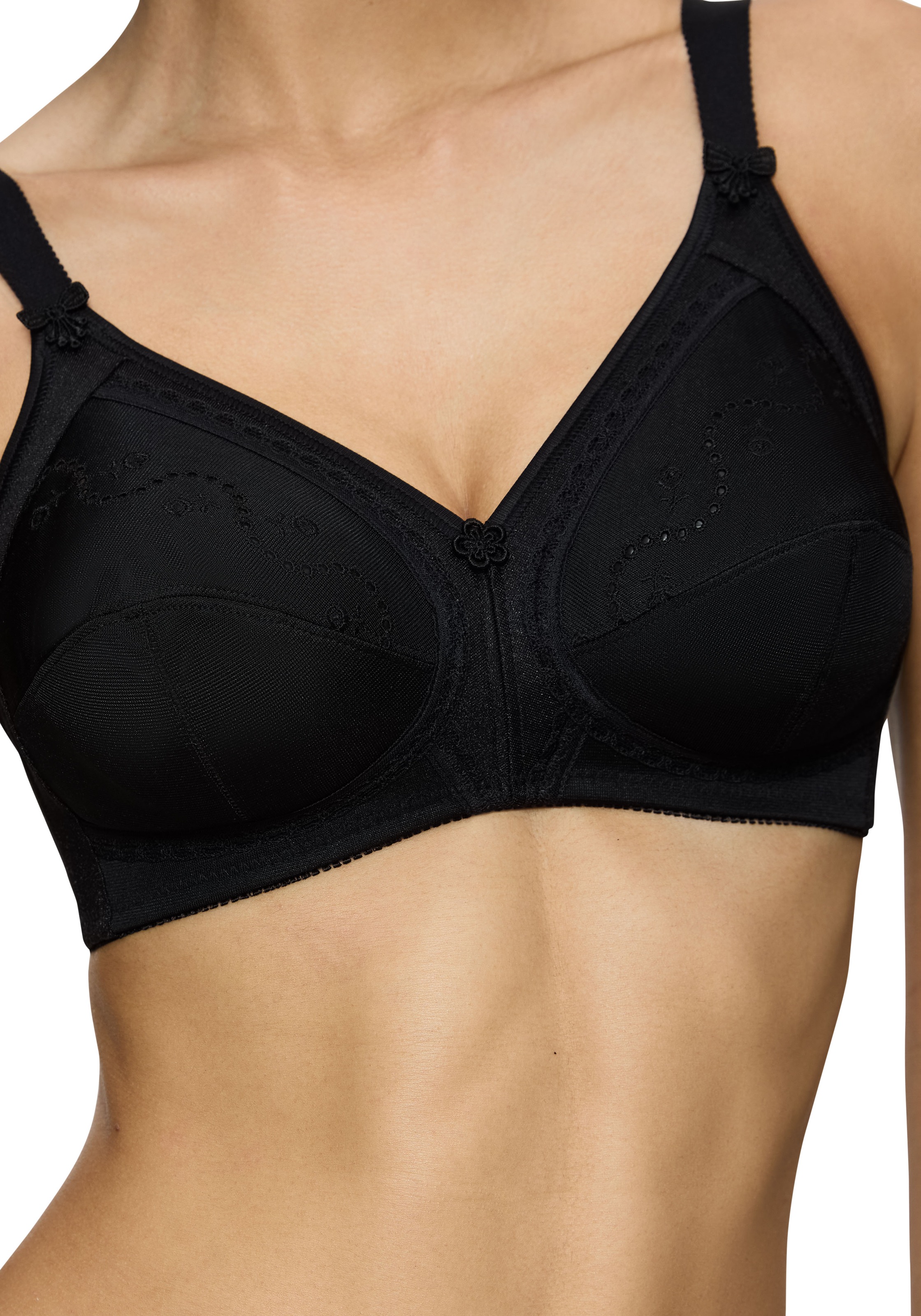 Triumph Bügelloser BH »Doreen + Cotton 01 N«, Klassiker mit Lochstickerei