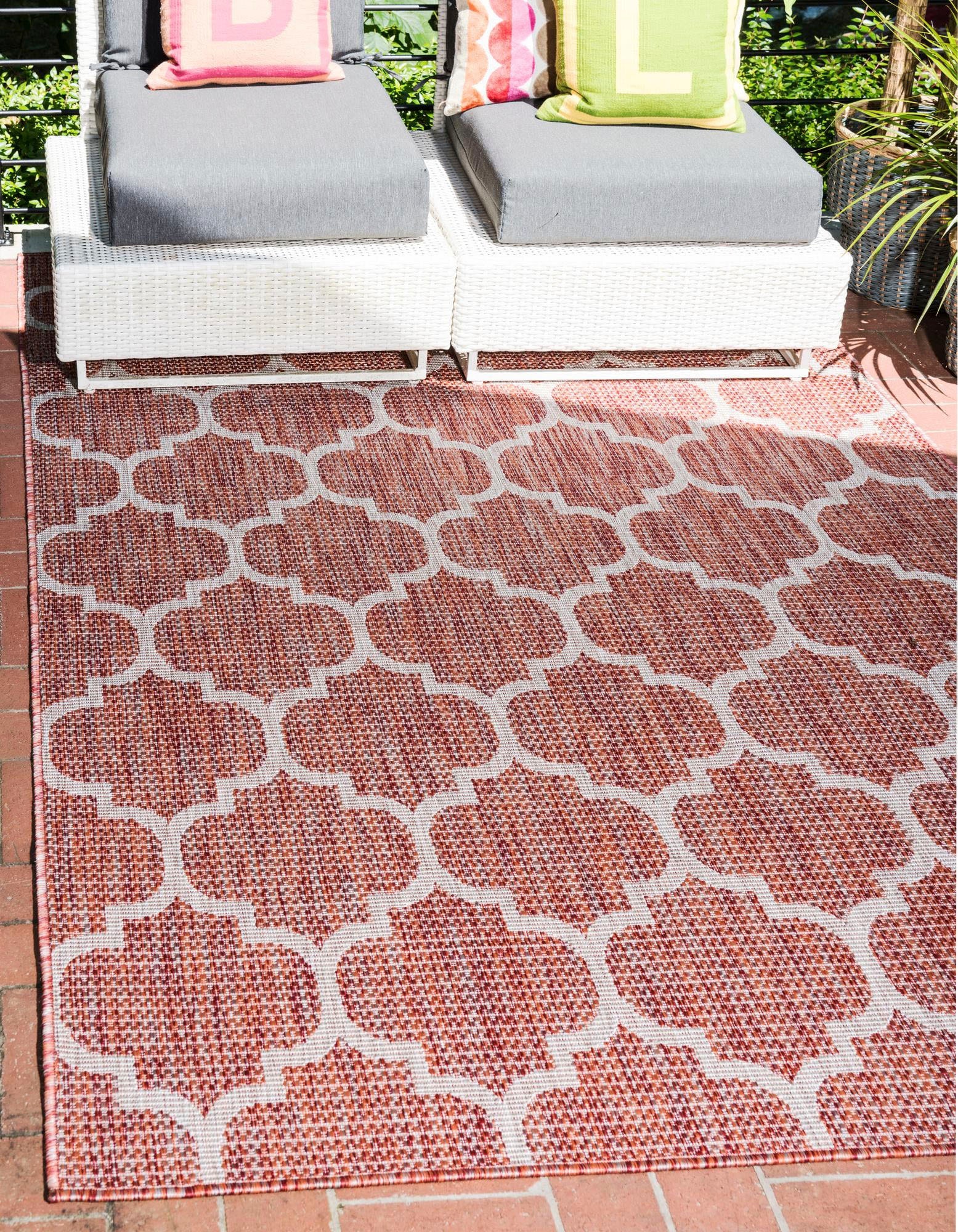 Myflair Möbel & Accessoires Teppich »Outdoor Crosses Lagerräumung«, rechteckig, 4 mm Höhe, Flachgewebe, In- und Outdoor geeignet