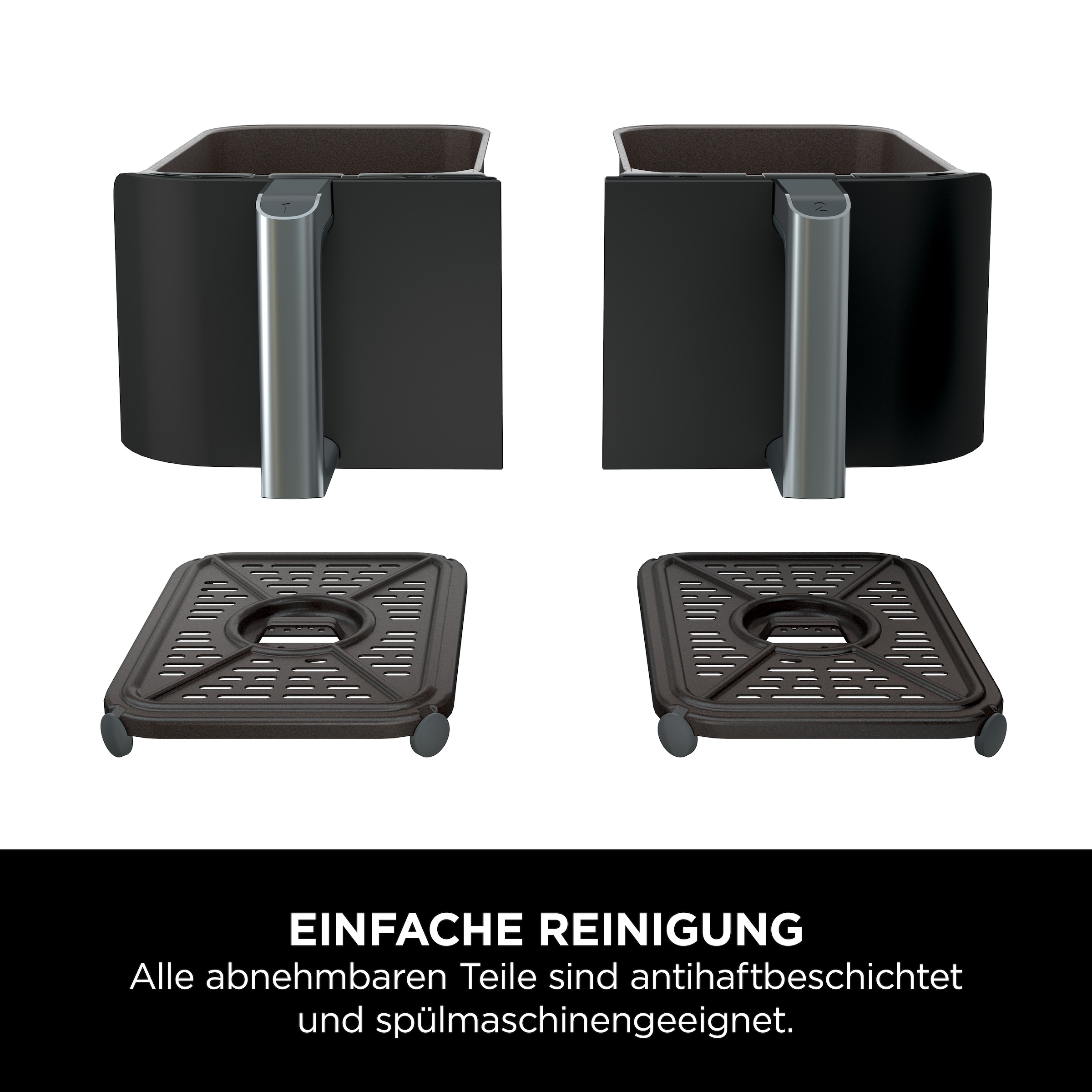 NINJA Heißluftfritteuse »AF200EU Ninja Foodi«, 2400 W, 4-in-1 Dual Zone, 7,6 L