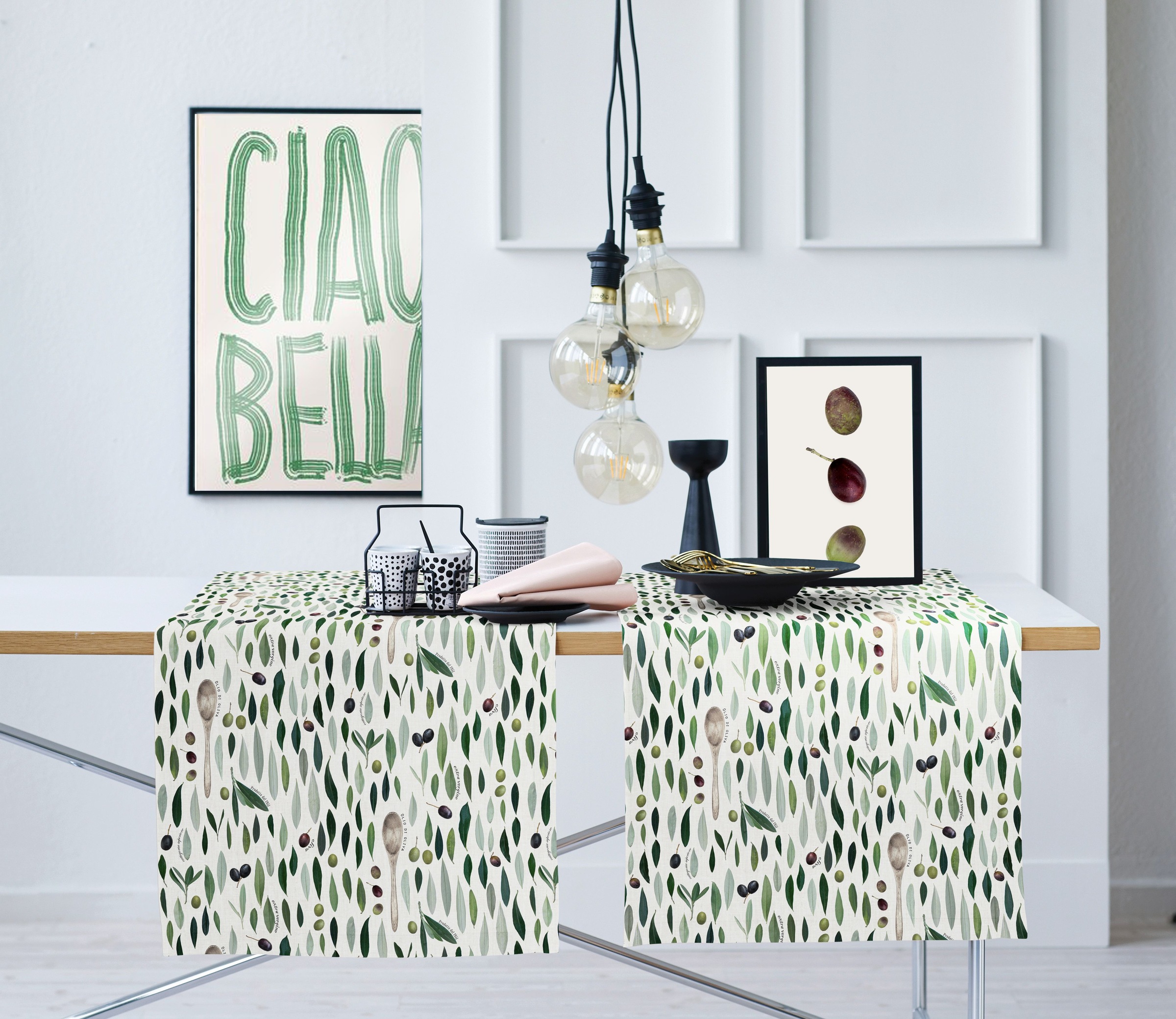 APELT Tischdecke »7007« Olivendesign als all-over