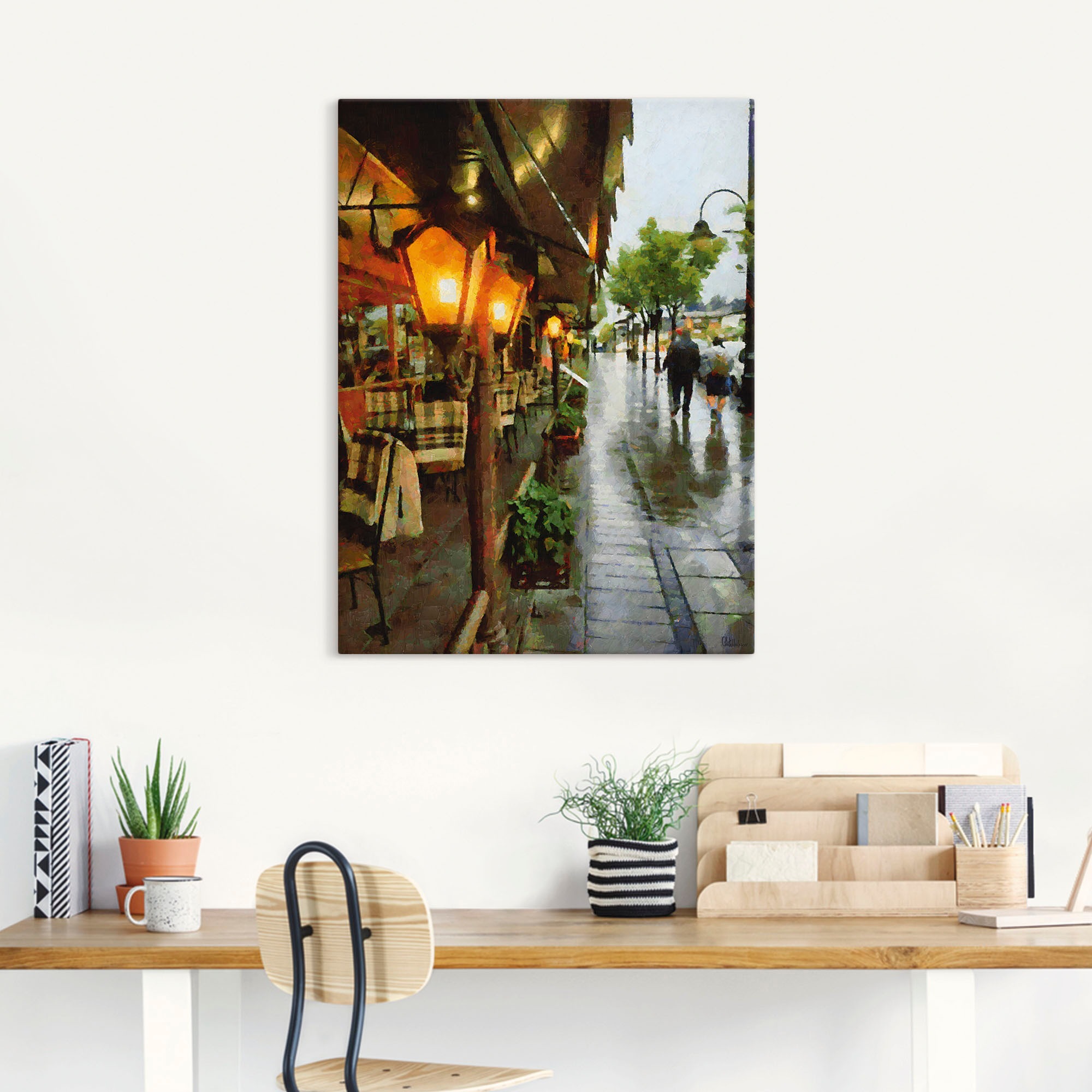Artland Wandbild »Restaurant Lampen«, Restaurant & Cafés, (1 St.), als Alubild, Outdoorbild, Leinwandbild, Poster in verschied. Größen