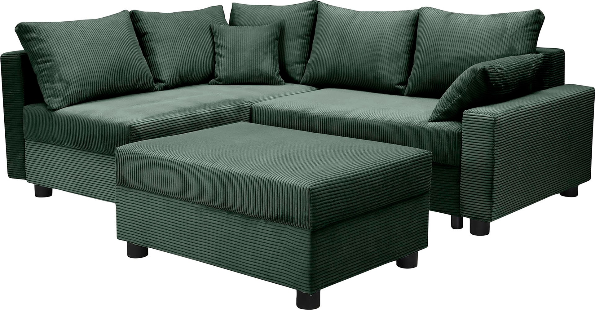 COLLECTION AB Ecksofa »30 Jahre Jubiläums-Modell Parma L-Form«, inkl. Bettfunktion und Bettkasten, in Cord, frei stellbar