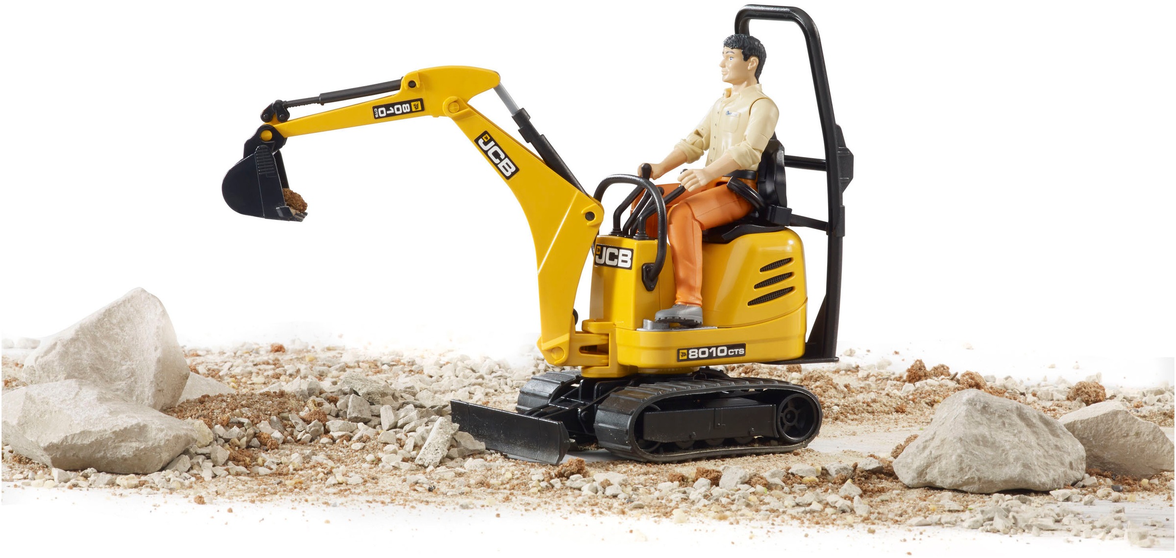 Bruder® Spielzeug-Bagger »bworld JCB Bagger 25 cm mit Figur (62002)«, Made in Europe