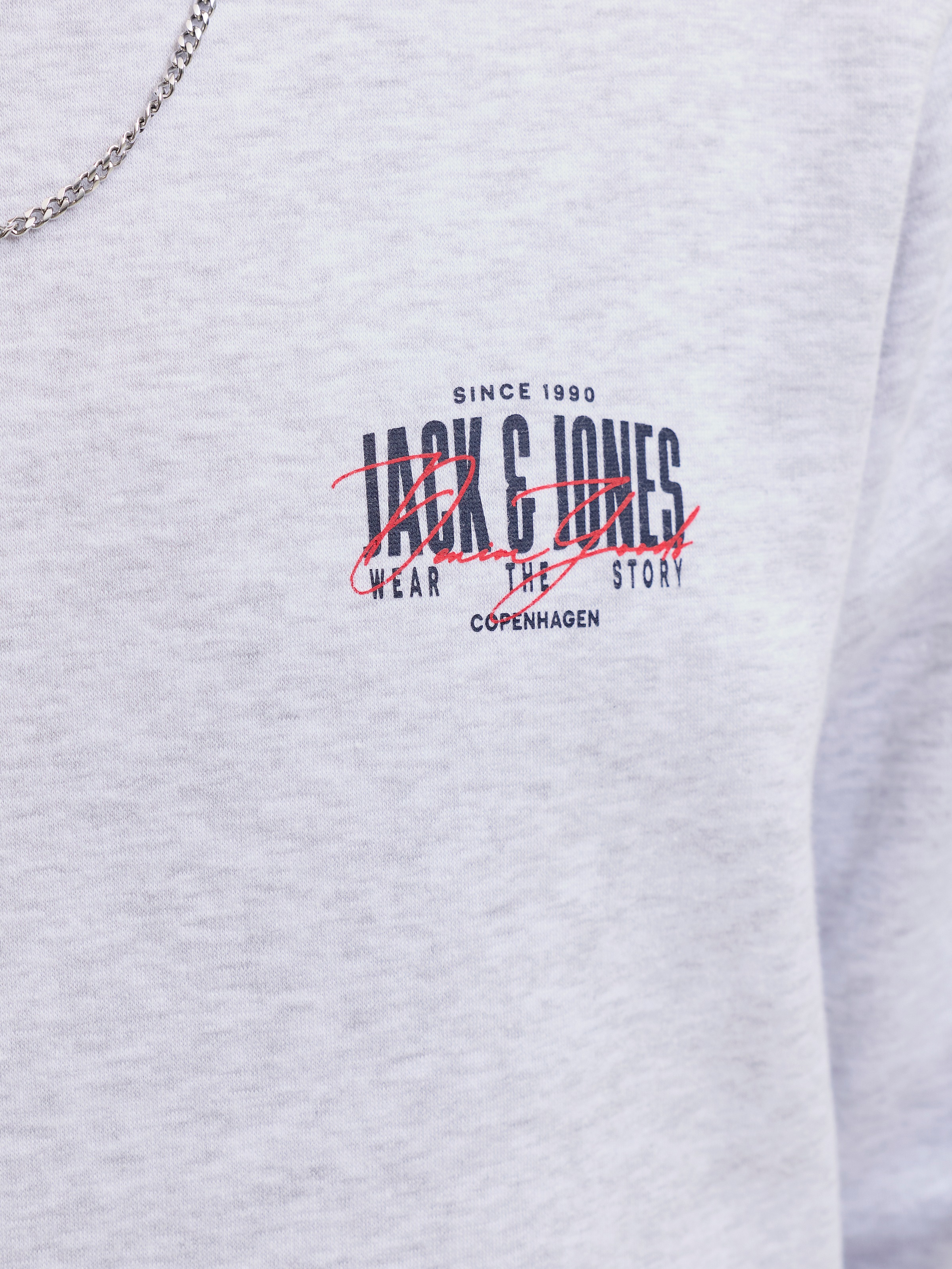 Jack & Jones Sweatshirt »JJAERO SWEAT CREW NECK«, Materialmix, regular fit
