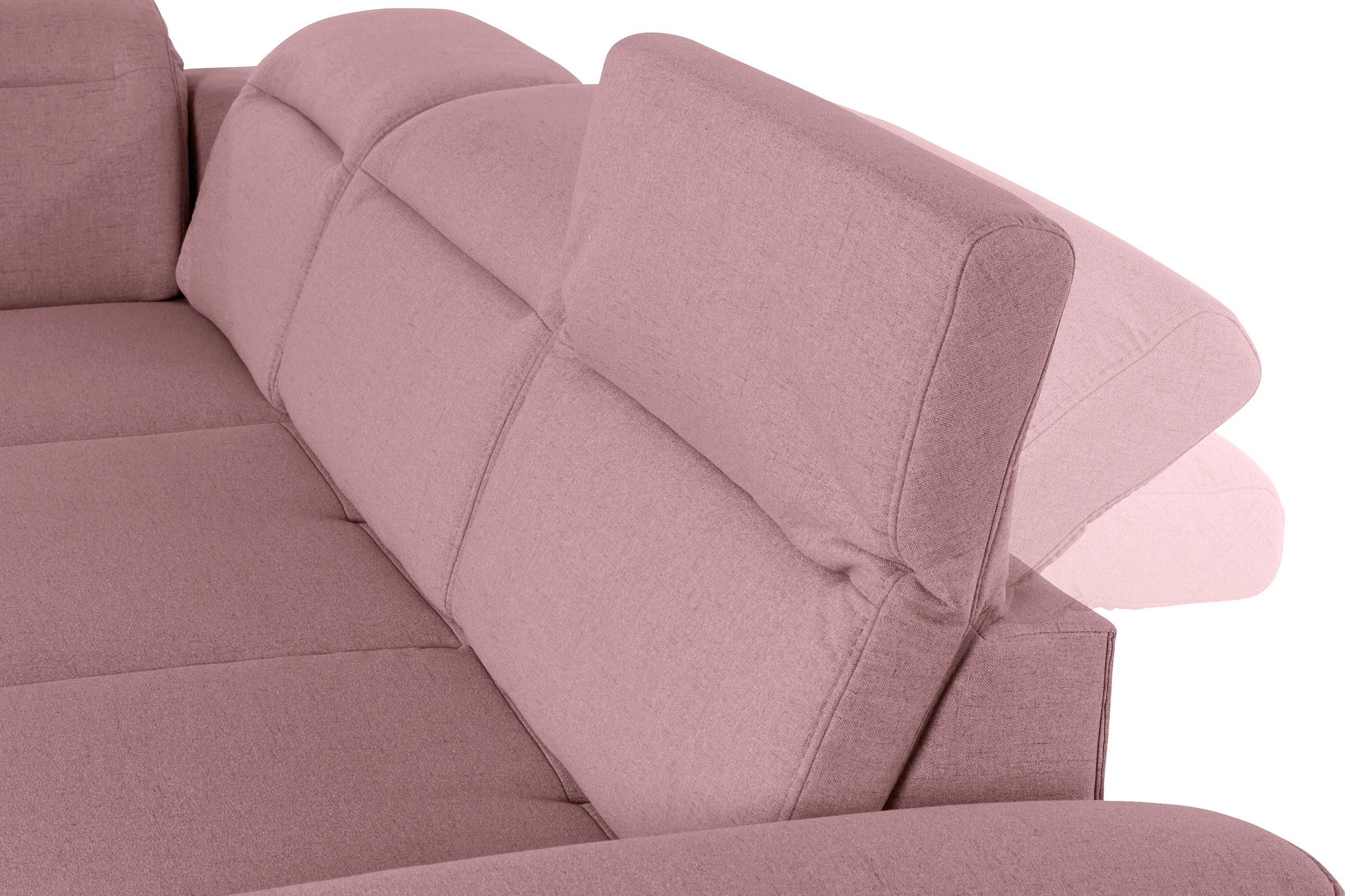 sit&more Ecksofa »Percy L-Form«, 15 cm Fußhöhe, Sitztiefenverstellung, wahlweise in 2 Fußfarben