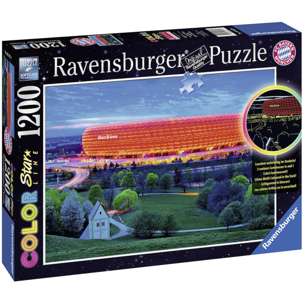 Ravensburger Puzzle »Color Star Line, Allianz Arena«, leuchtet im Dunkeln, Made in Germany, FSC® - schützt Wald - weltweit