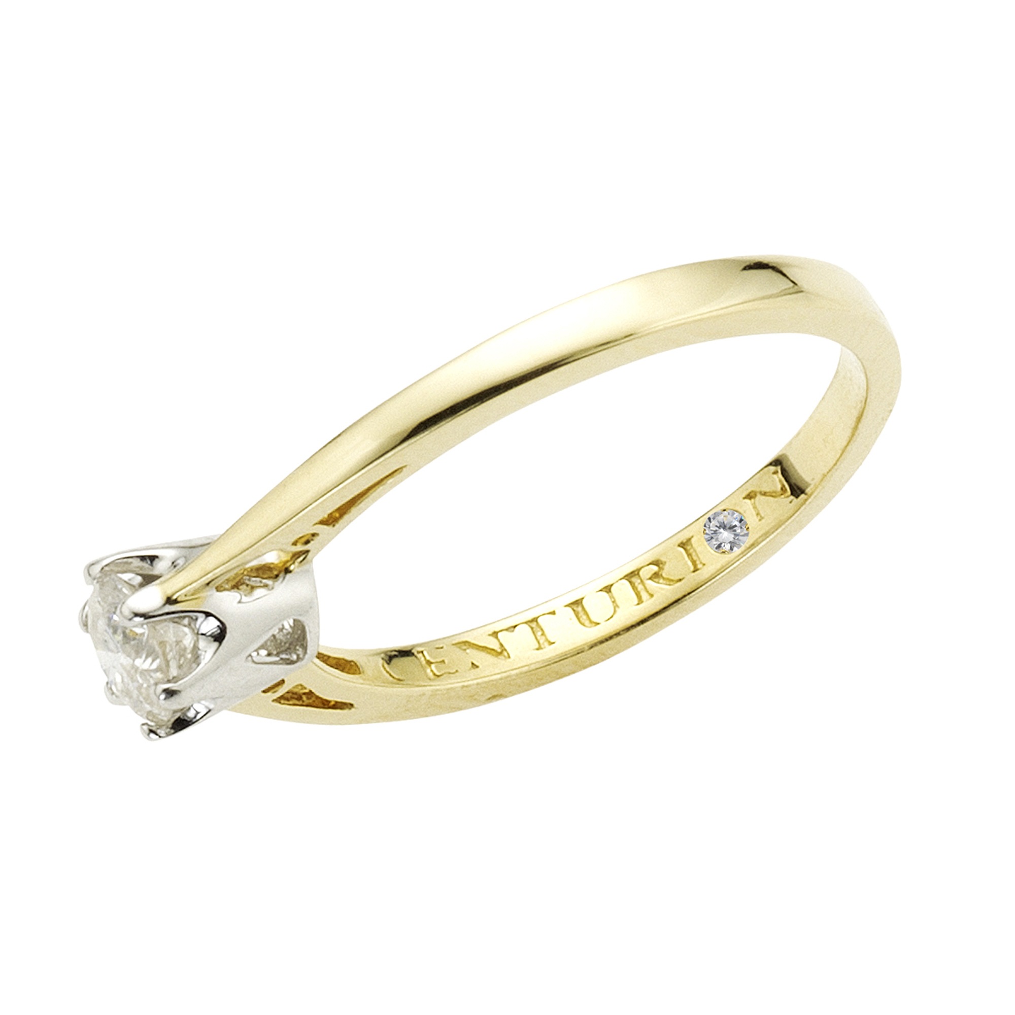 Diamonds by Ellen K. Fingerring »Gold 585 zweifarbig mit Diamant 0,25ct.«