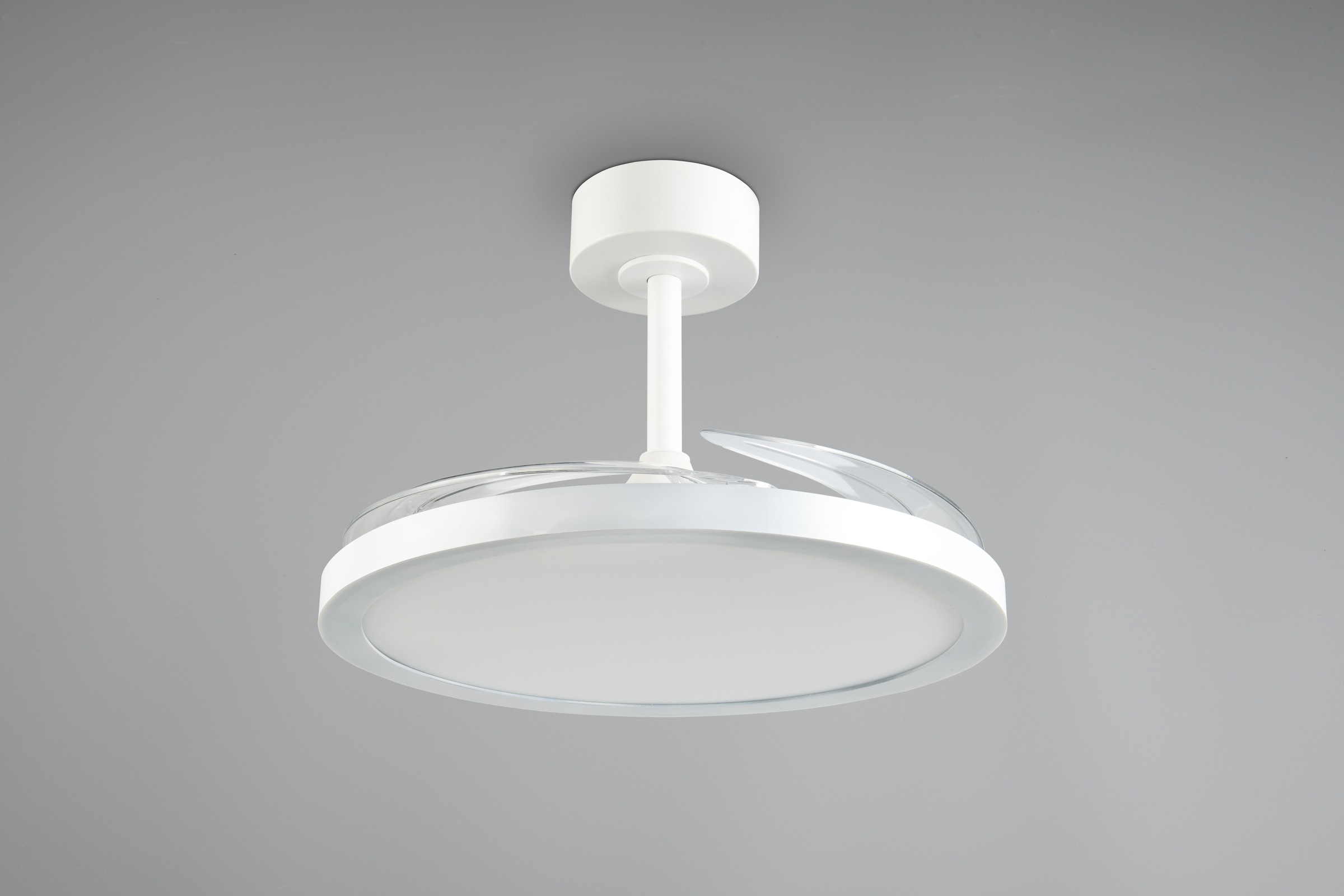 REALITY Leuchten LED Deckenleuchte »KASFJORD mit Ventilator, Deckenventilator mit Licht inklFernbedienung«, 1 flammig, Leuchtmittel LED-Board | LED fest integriert, 6 Geschwindigkeiten Timer Vor- & Rücklauf LED dimmbar CCT Nachtlicht