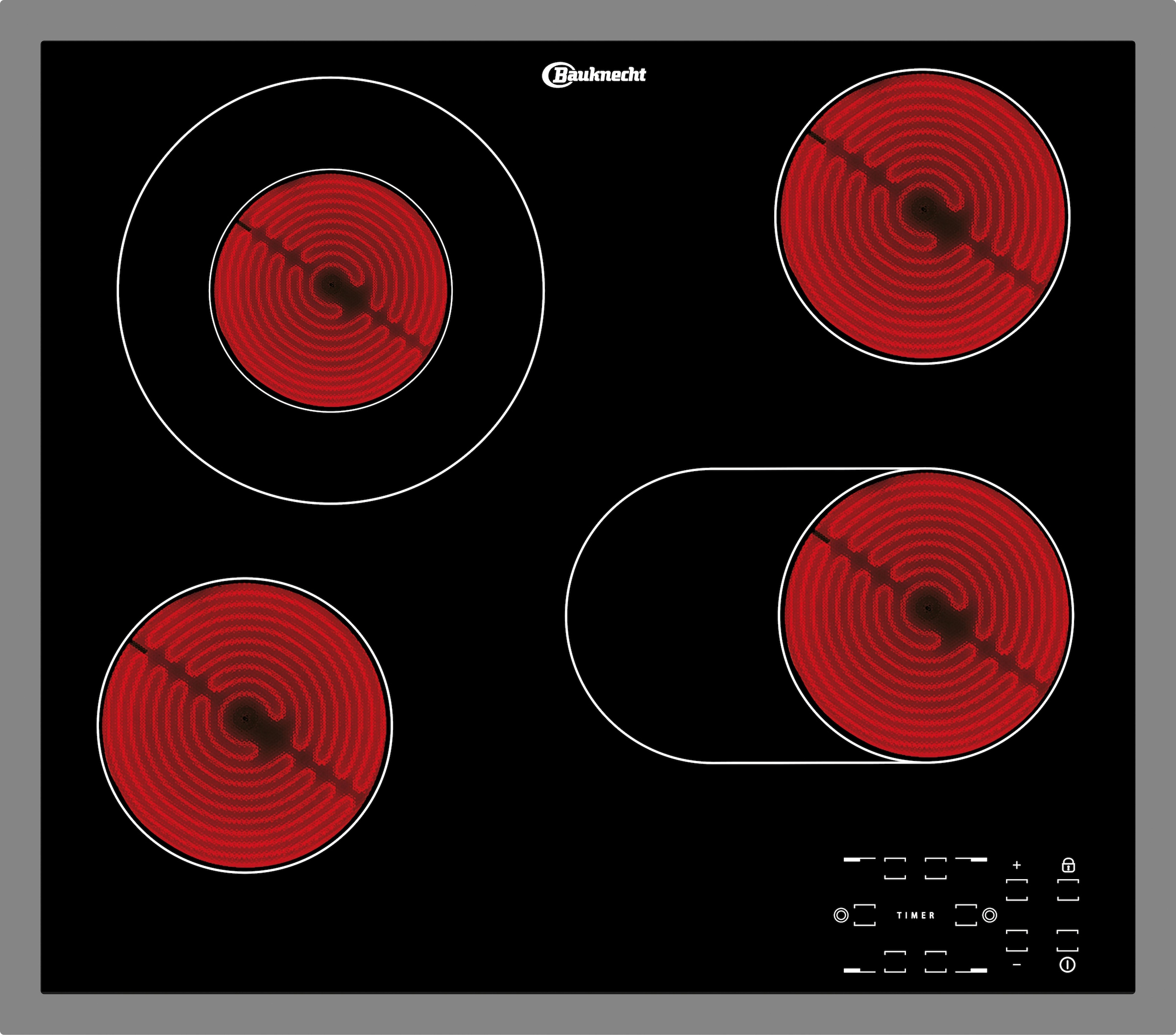 BAUKNECHT Backofen-Set »BAKO VULCANO«, BAR2 KP8V2 IN, mit Backauszug, Pyrolyse-Selbstreinigung, Kindersicherung